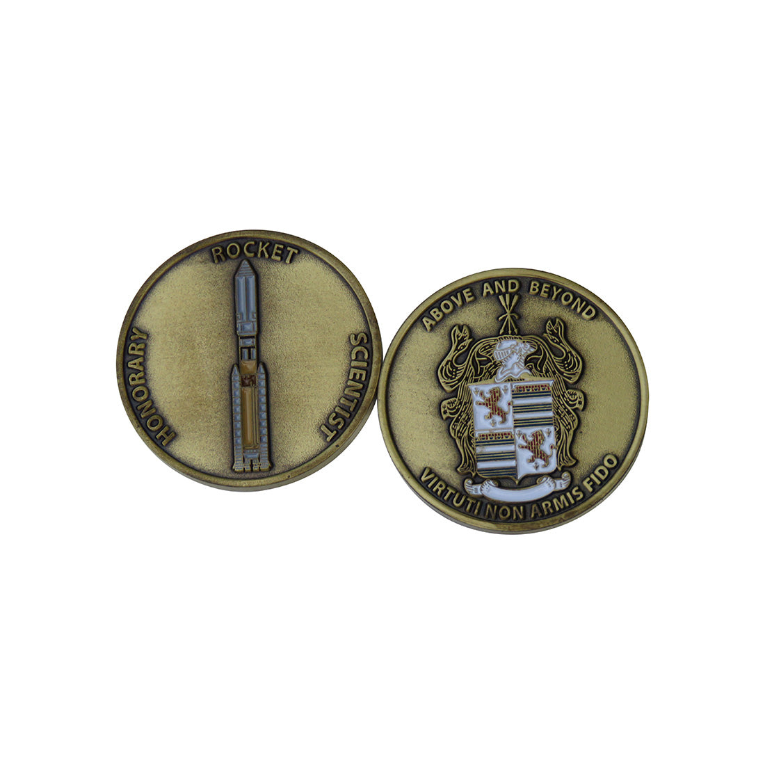 US Military Above and Beyond, Virtuti Non Armis Fido Challenge Coin