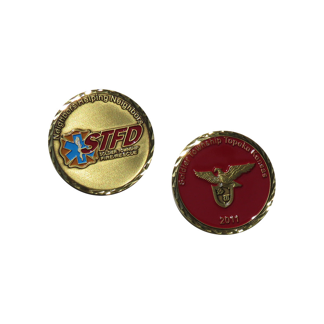US Soldier Township Fire Department Challenge Coin