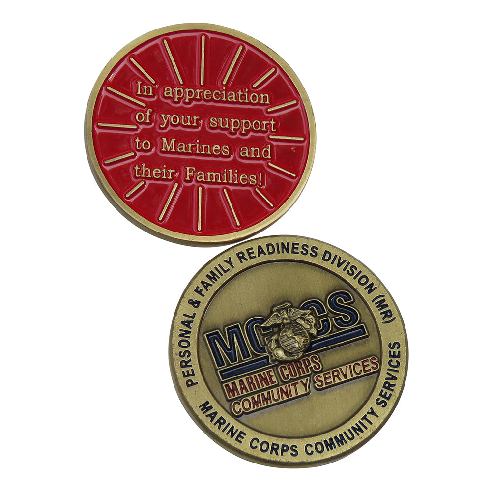 US Marine Corps Community Services Challenge Coin