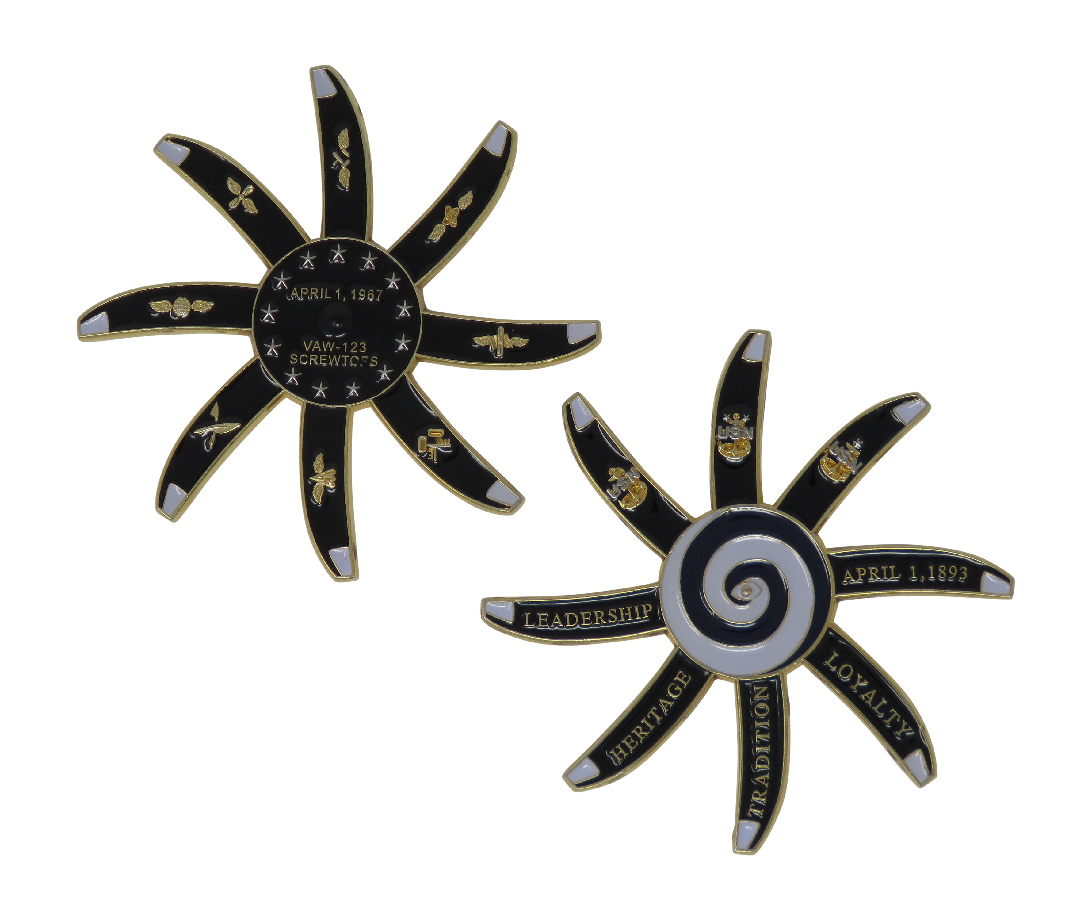 USN VAW 123 Screwtops Challenge Coin