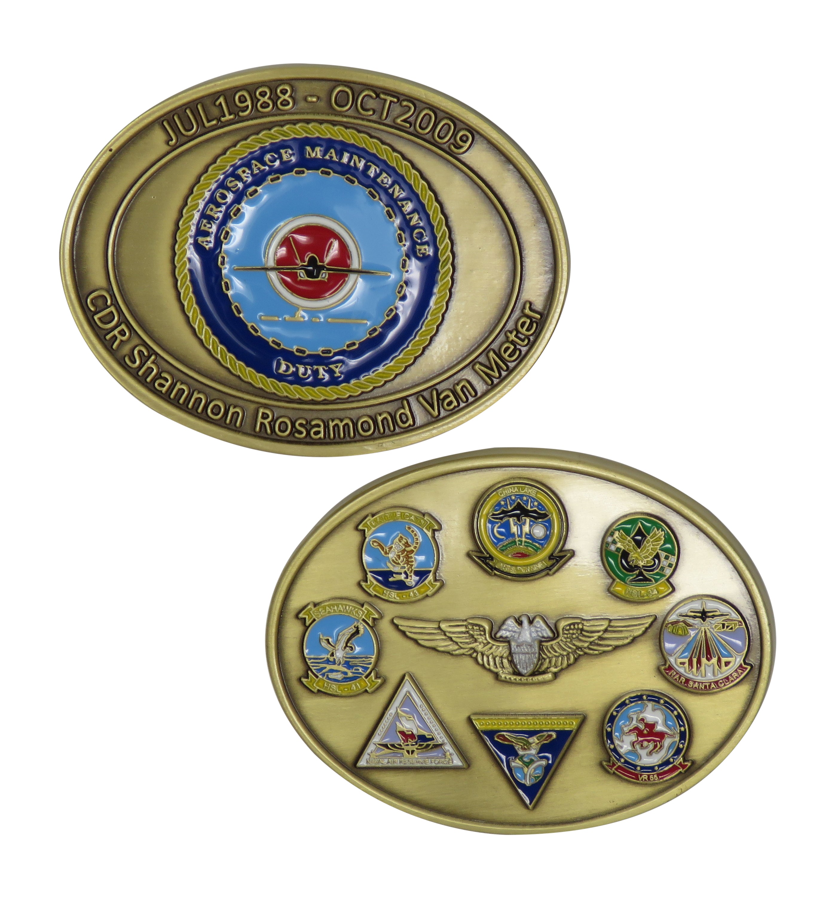 US Navy Aerospace Maintenance Duty Jul 1988-OCT 2009 Challenge Coin