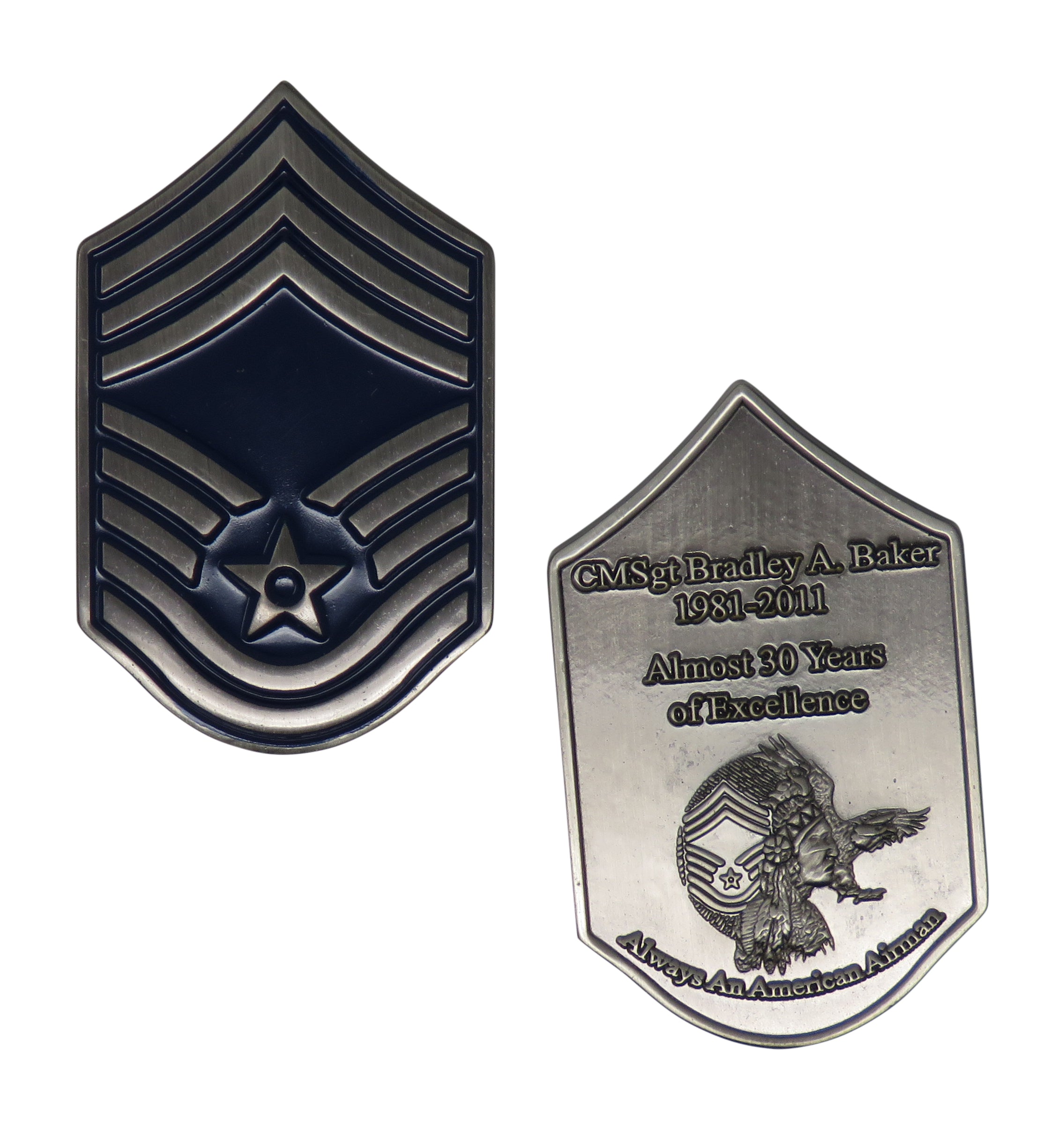 USAF CMsgt  Bradley A Baker Challenge Coin