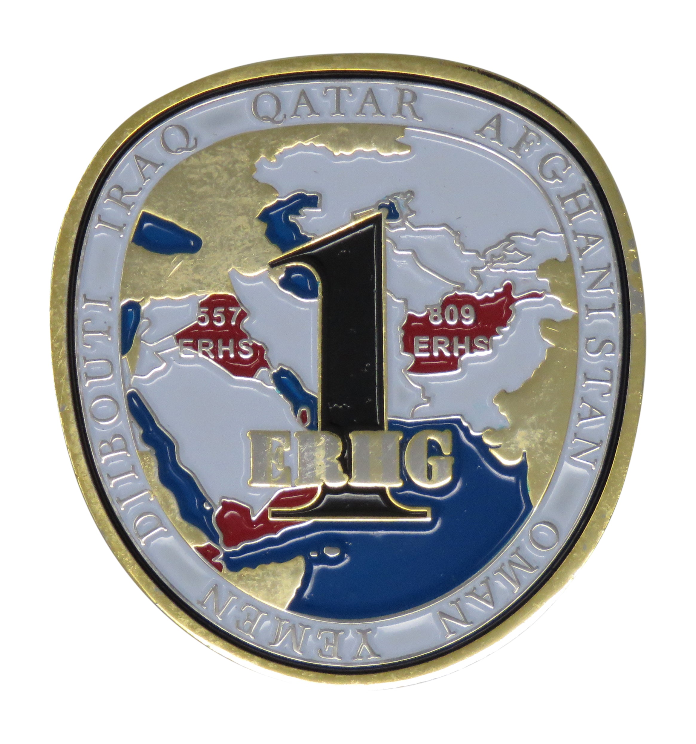 March-October 2010 1 ERGH Iraq Qatar Afghanistan Out Of The Way Challenge Coin