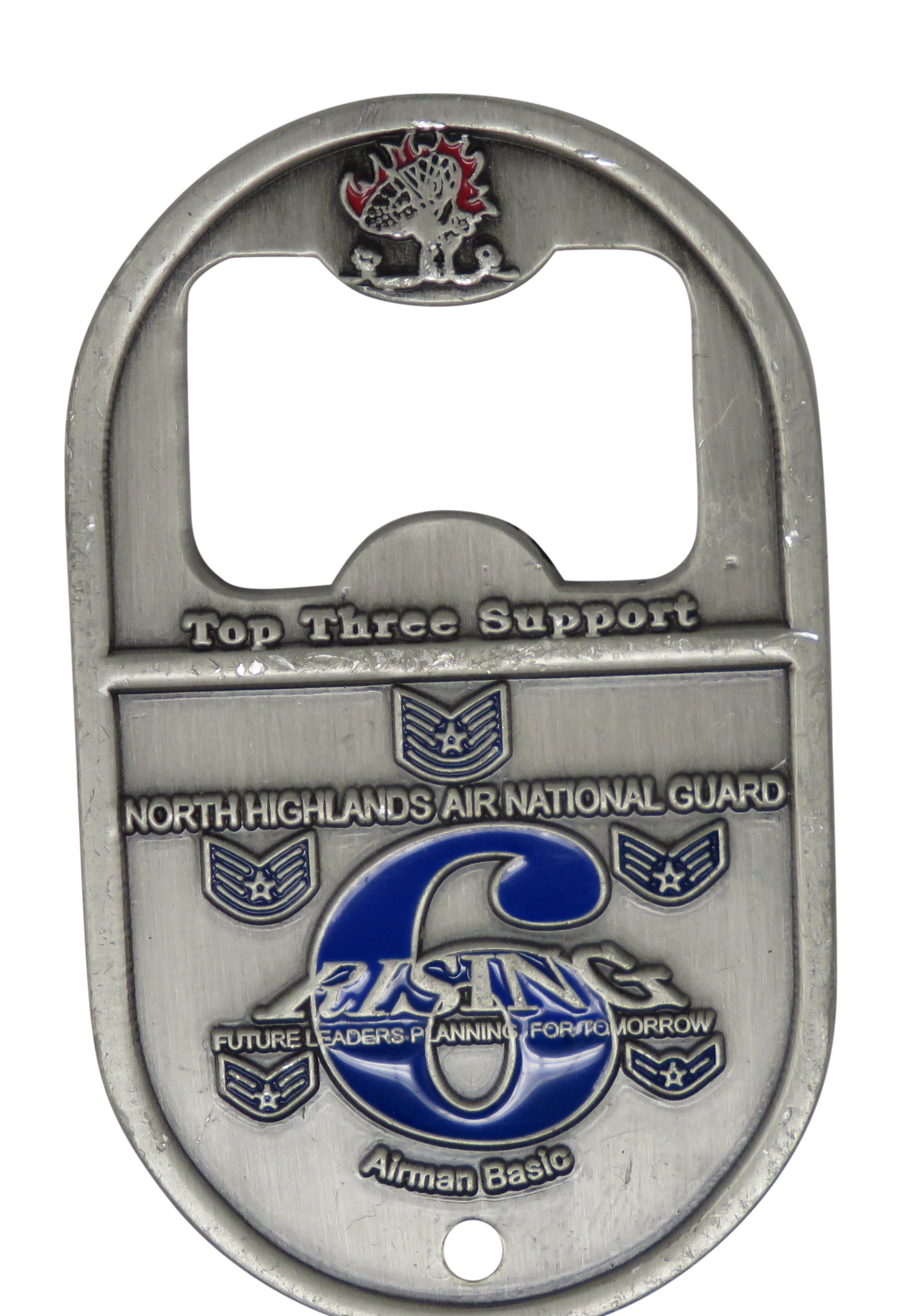 US Air National Guard North Highlands Top Three Bottle Opener Challenge Coin