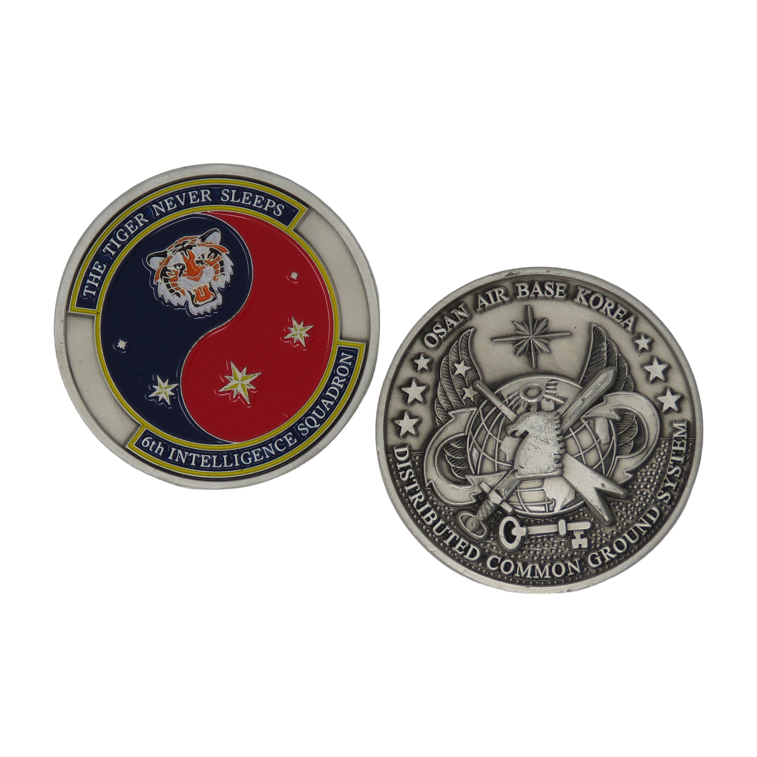 US Air Force The Tiger Never Sleeps 6th Intelligence  Squadron Challenge Coin