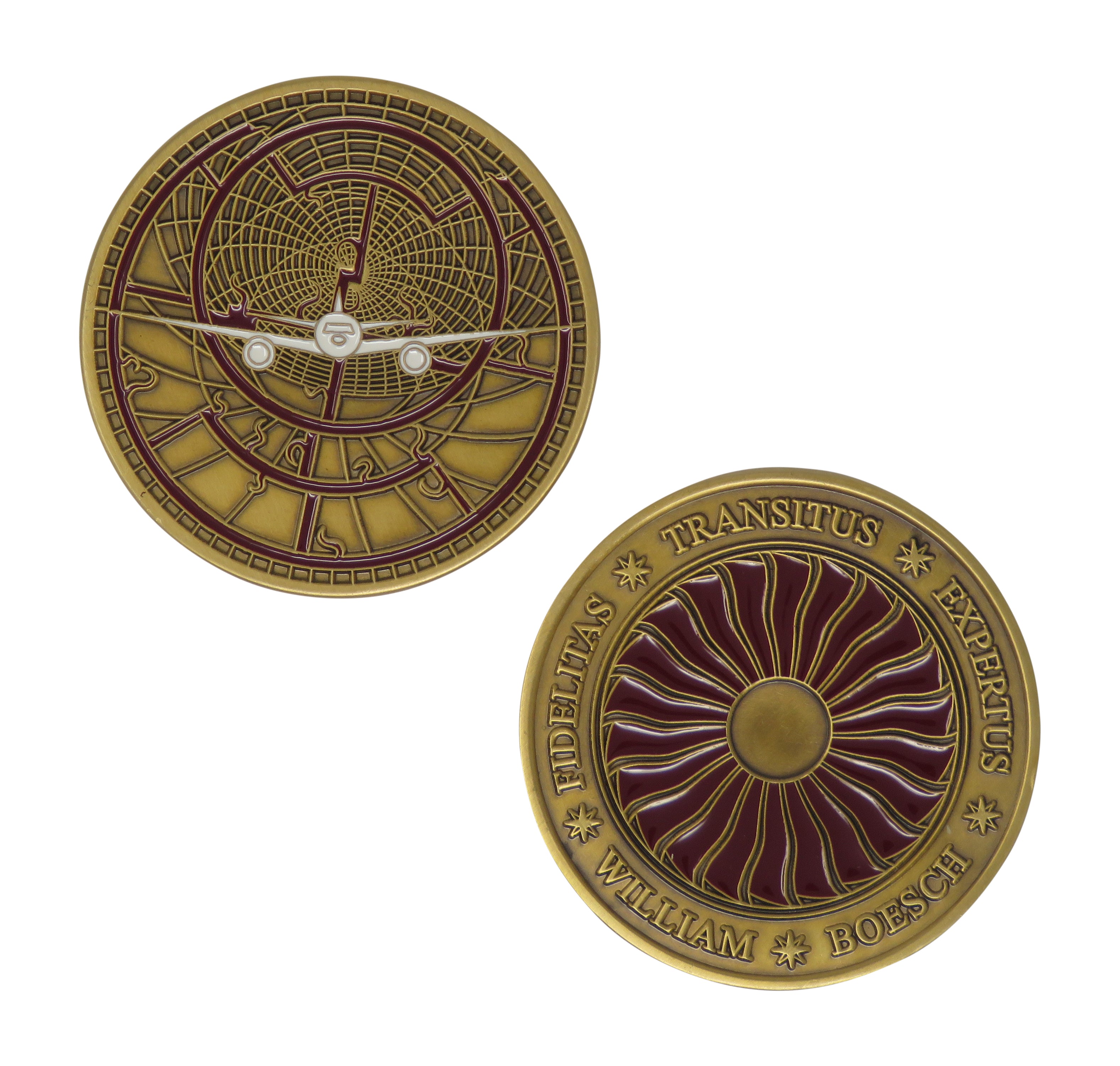 Fidelitas Transitus Expertus William Boesch Challenge Coin