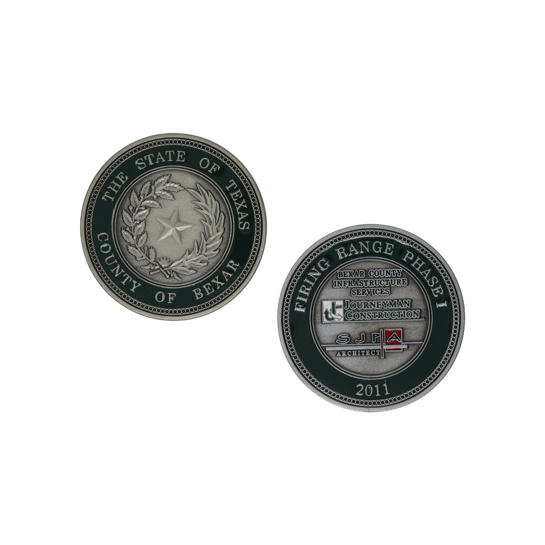 The States Of Texas Firing Range Phase I Challenge Coin