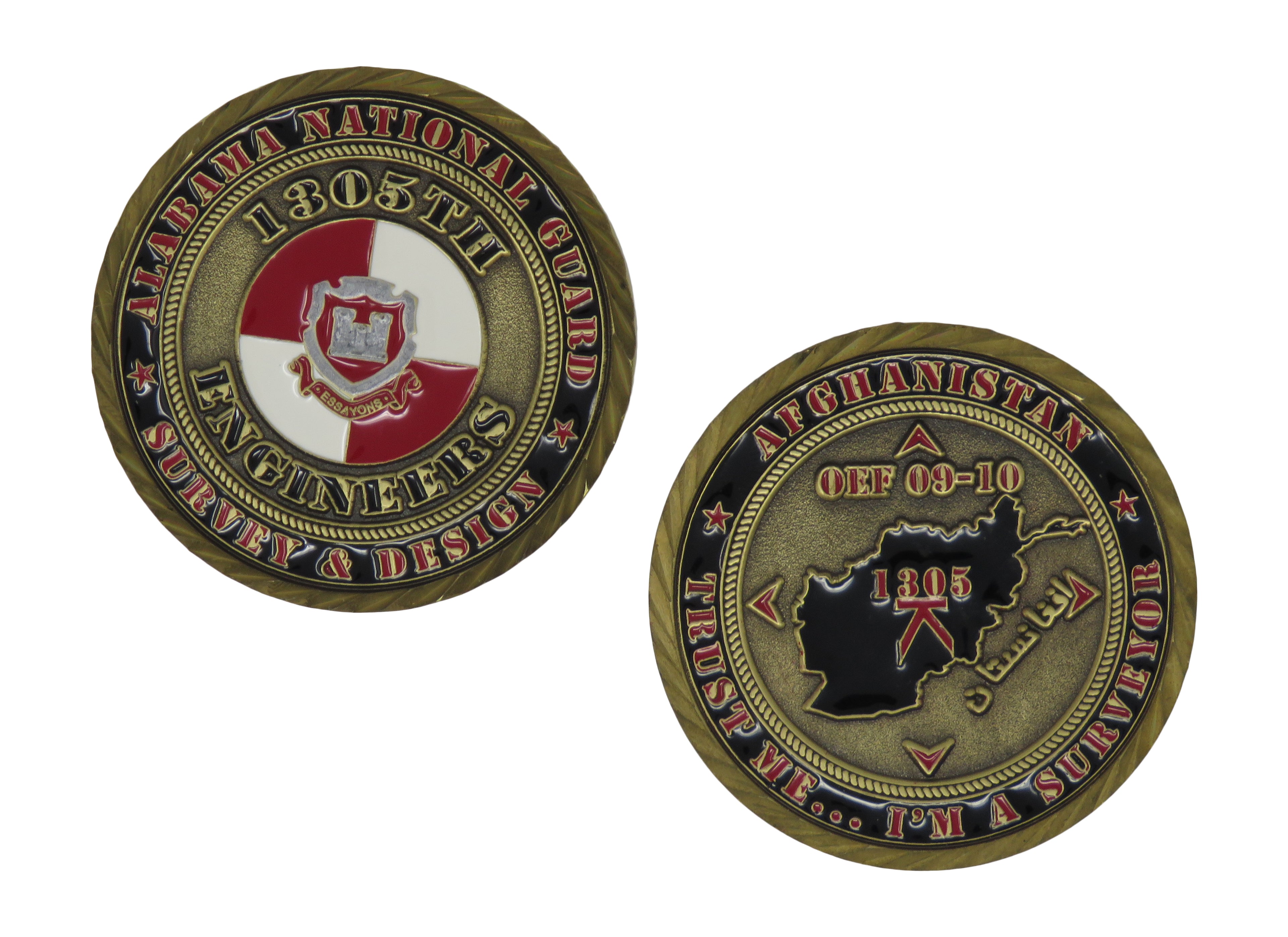 Alabama National Guard 130th Engineers OEF 09-10 Afghanistan Challenge Coin