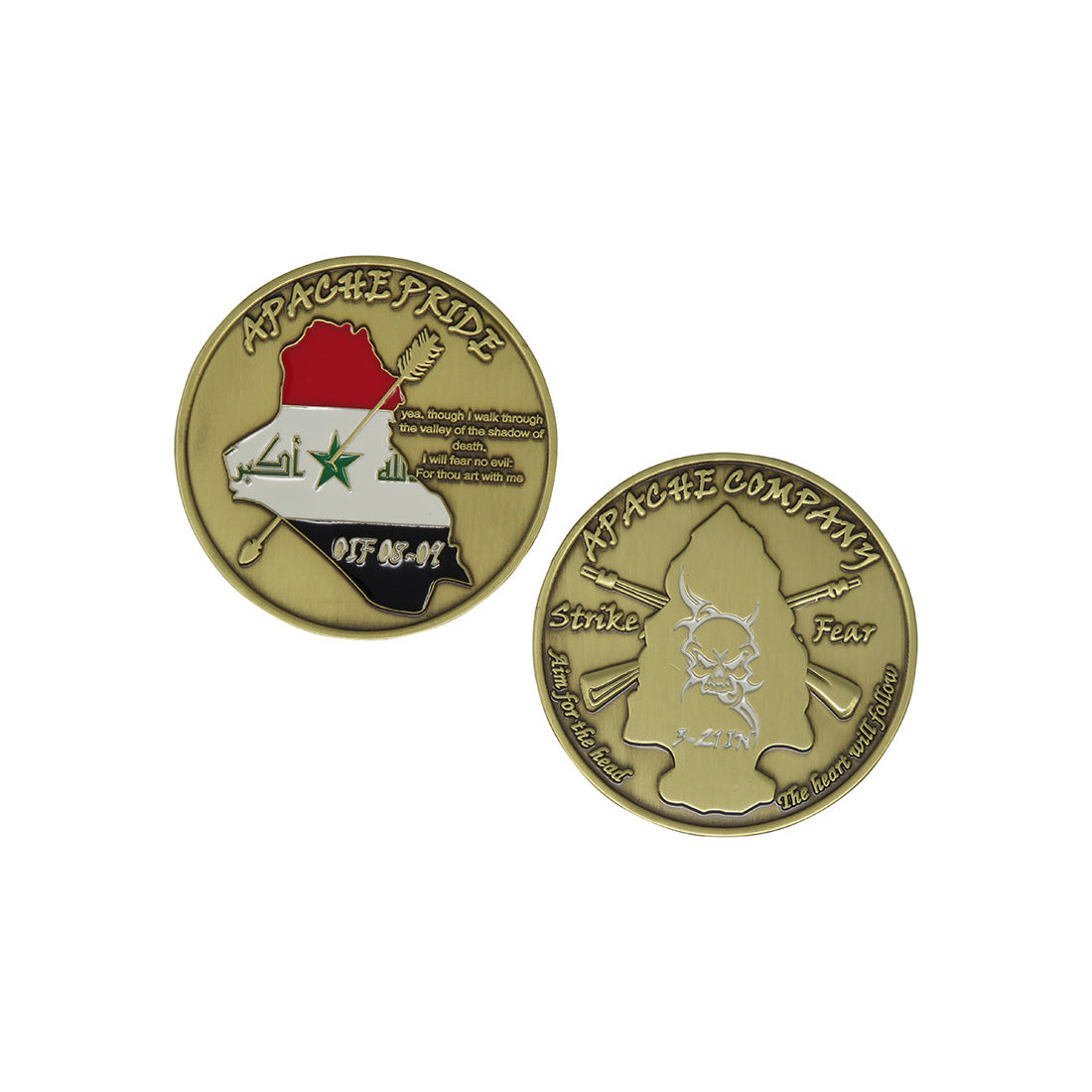 US Army Apache Company OIF 08-09 Apache Pride Challenge Coin