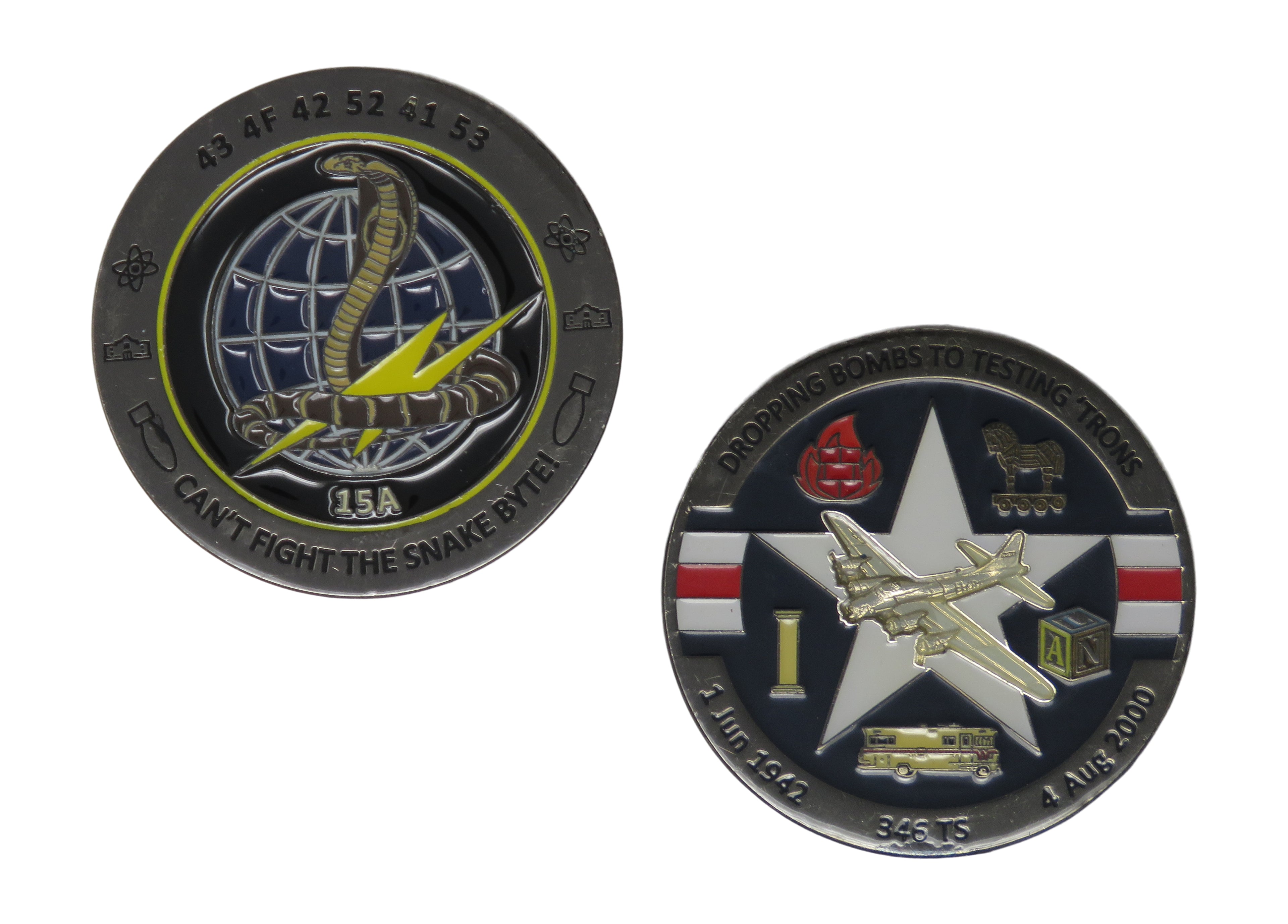 US Air Force Dropping Bombs To Testing Trons Challenge Coin