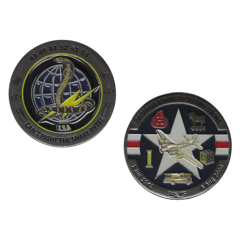 US Air Force Dropping Bombs To Testing Trons Challenge Coin