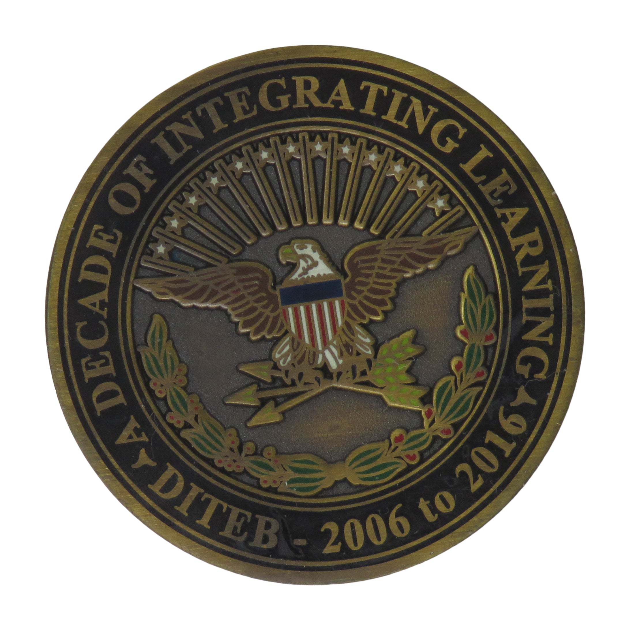 US Army A Decade  Of Integrating Learning Challenge Coin