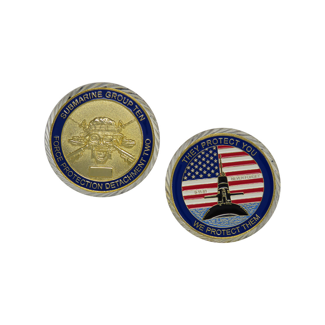 US Navy Submarine Group Ten Force Protection Detachment Two Challenge Coin