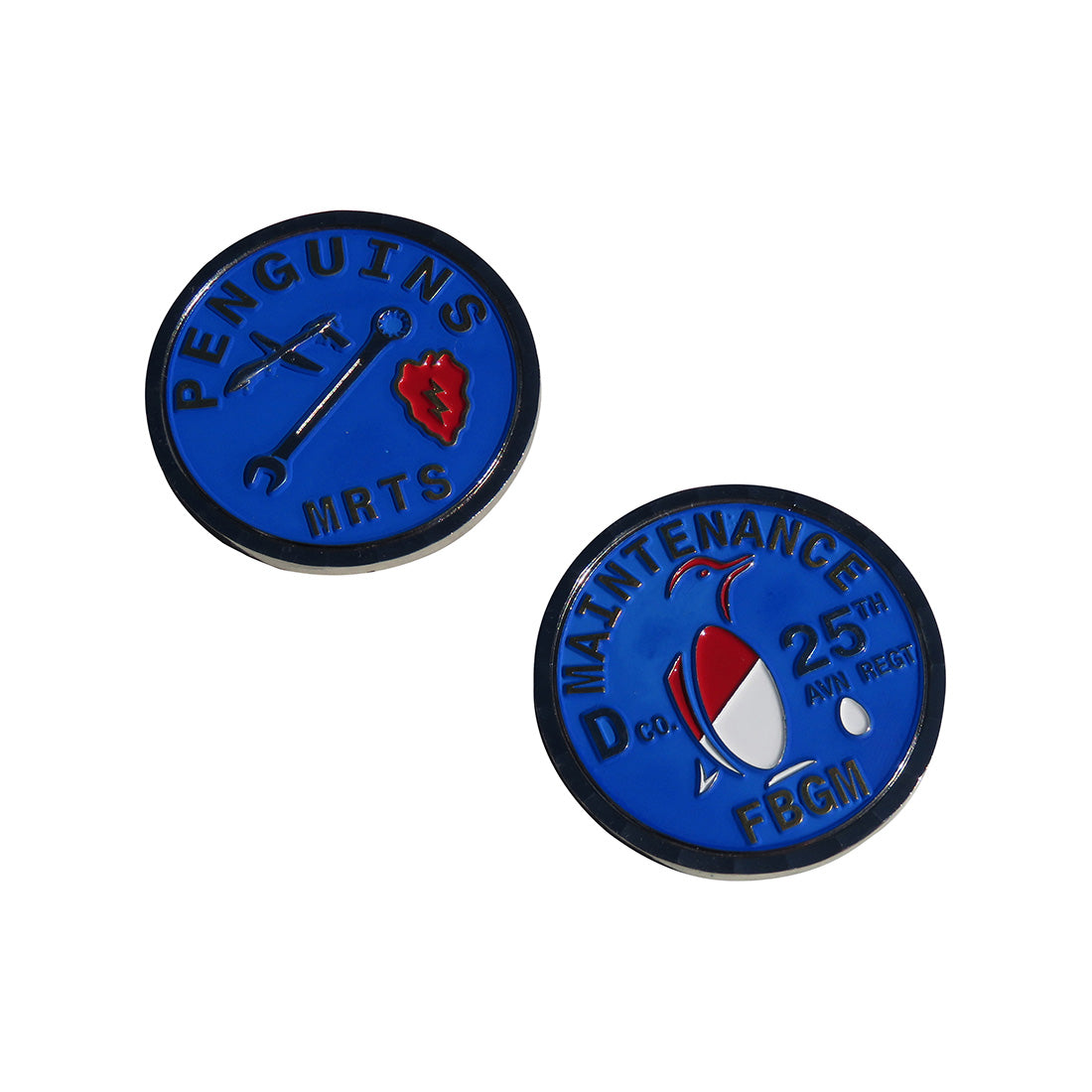 US Air Force 25th AVN Regt DCo  Maintenance Penguins Challenge Coin