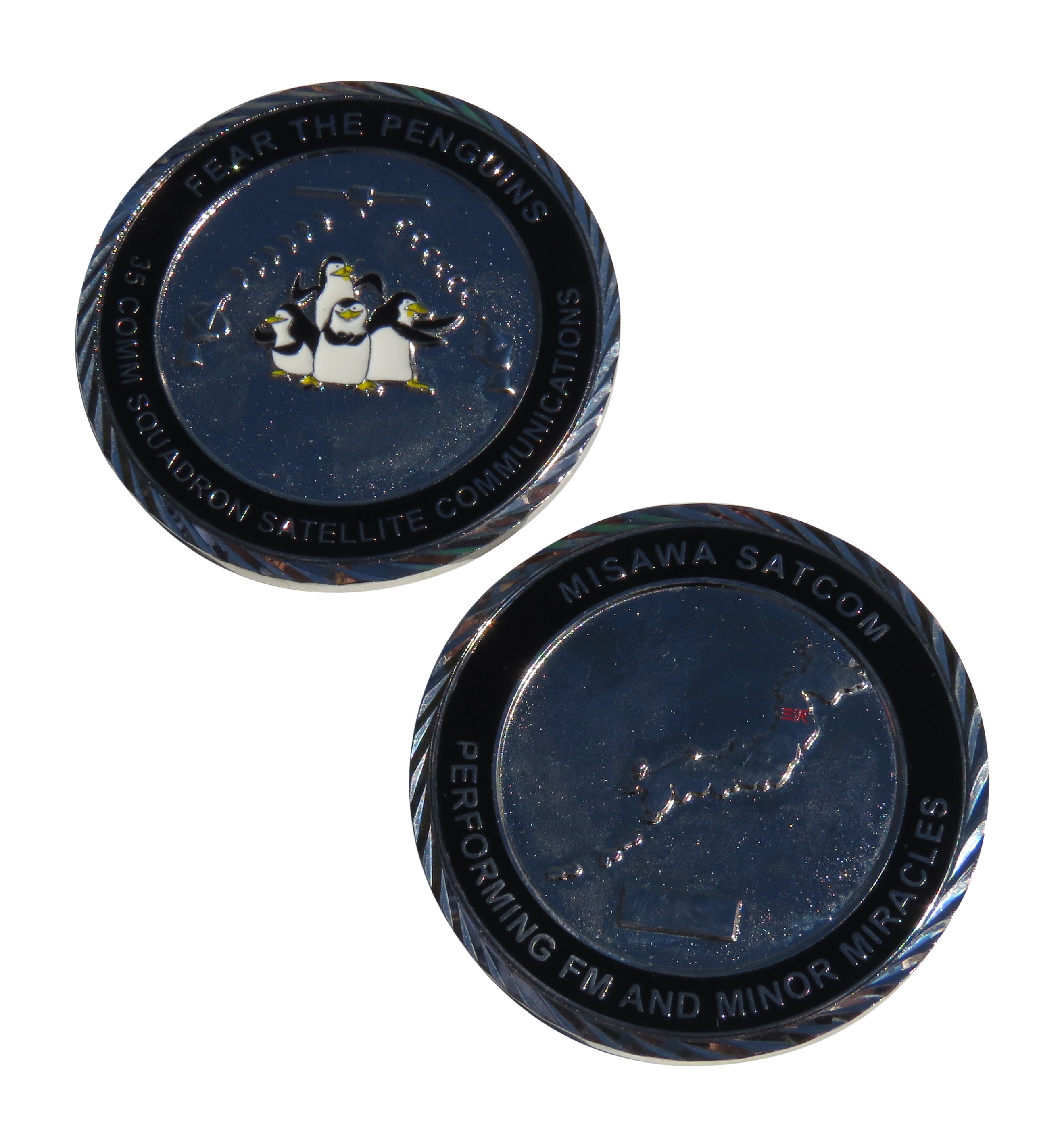 US Air Force 35 Comm Squadron Satellite Communications Challenge Coin