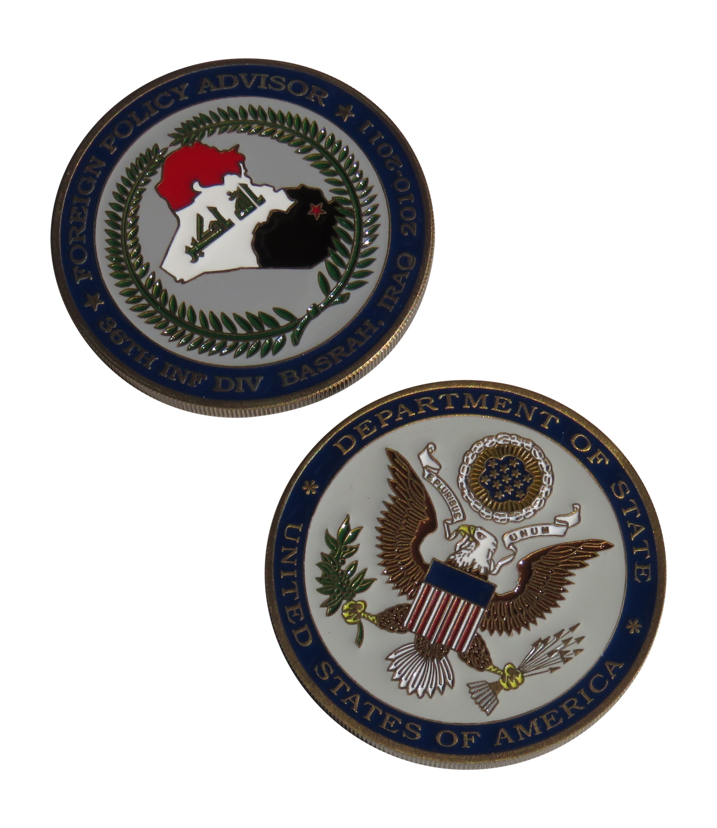 US Department Of State Foreign Policy Advisor Challenge Coin