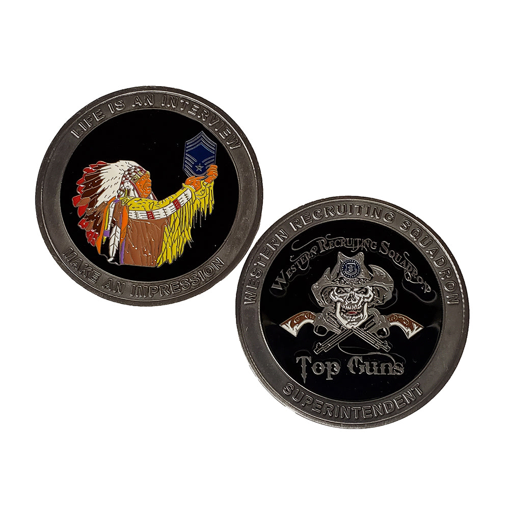 US Air Force Western Recruiting Squadron Challenge Coin