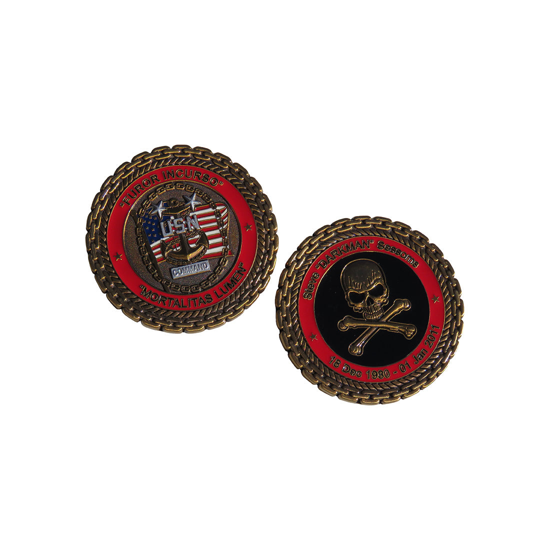 USN Command Steve Darkman Sessoms 1980-2011 Challenge Coin