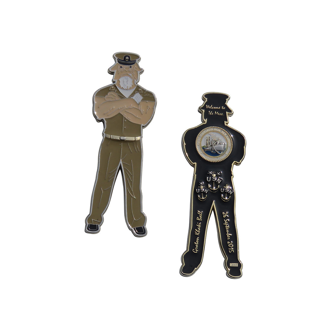 USN Welcome To The Mess 26 September 2015 Challenge Coin
