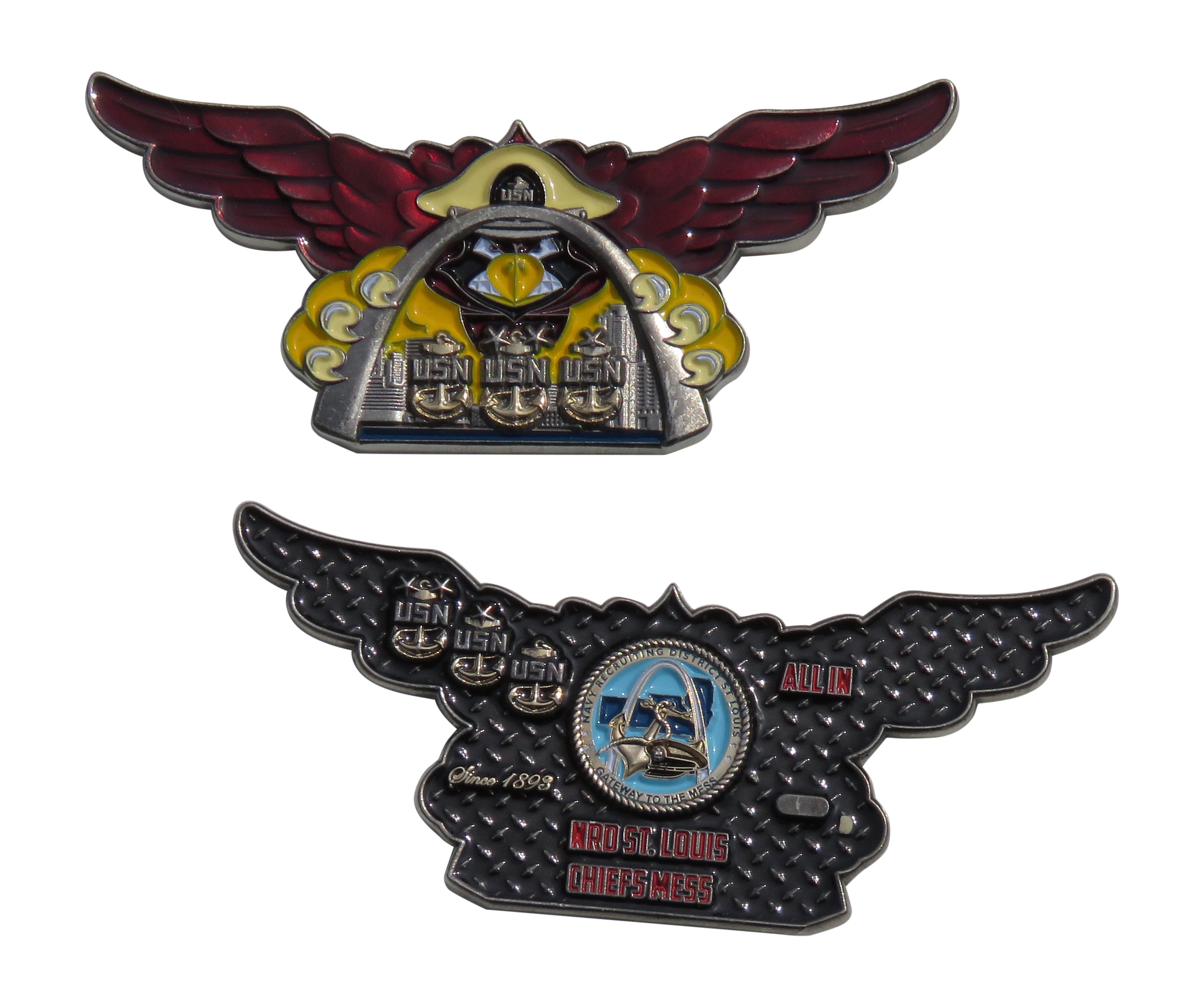 USN NRD St Louis Chiefs Mess Challenge Coin