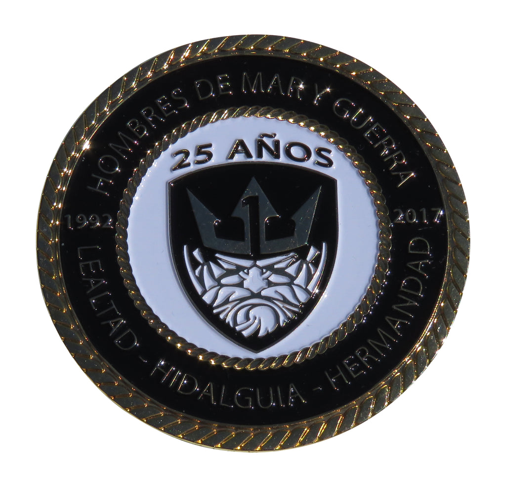 Hombres De Mar Y Guerra 25 Anos Challenge Coin
