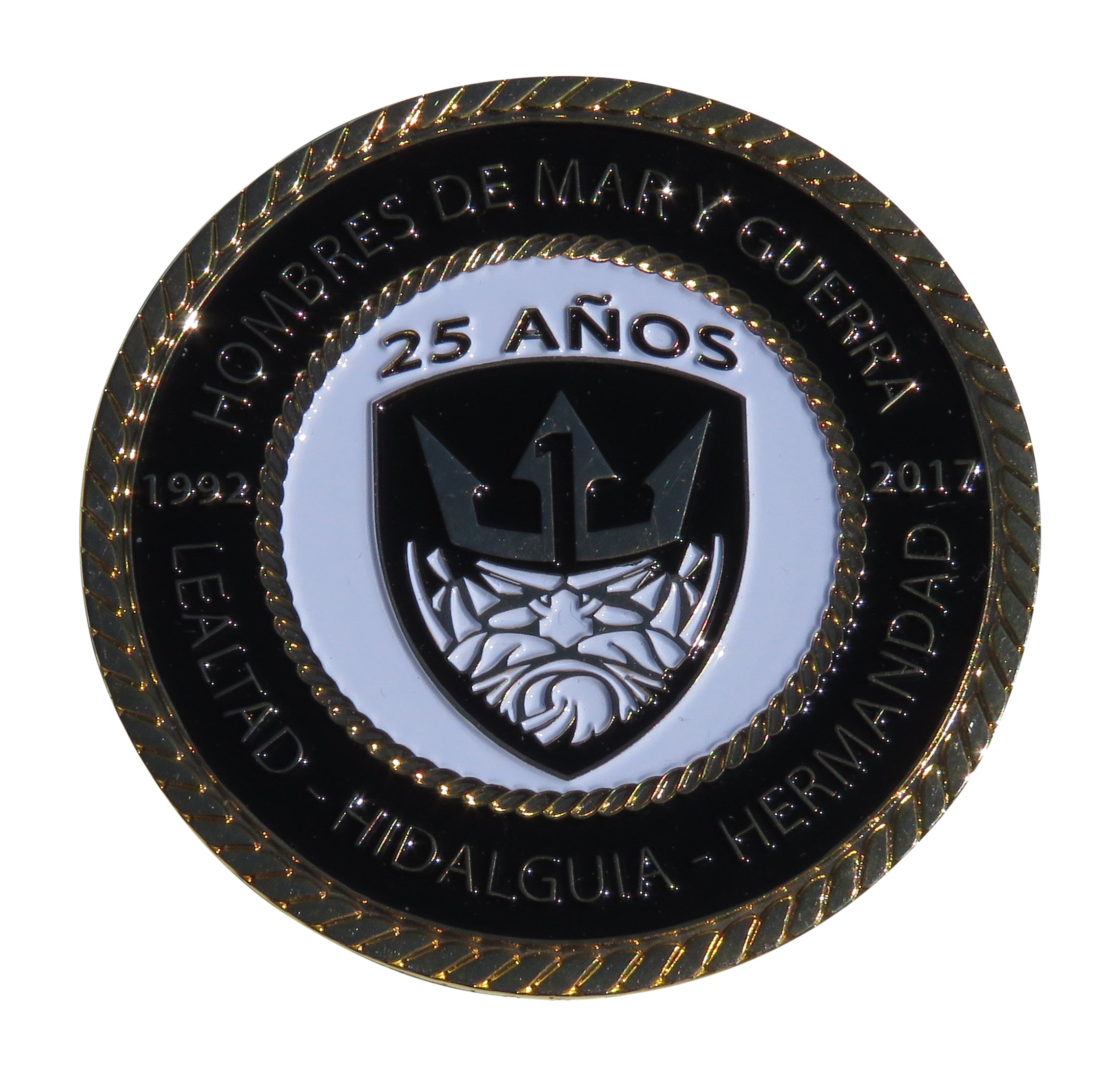 Hombres De Mar Y Guerra 25 Anos Challenge Coin