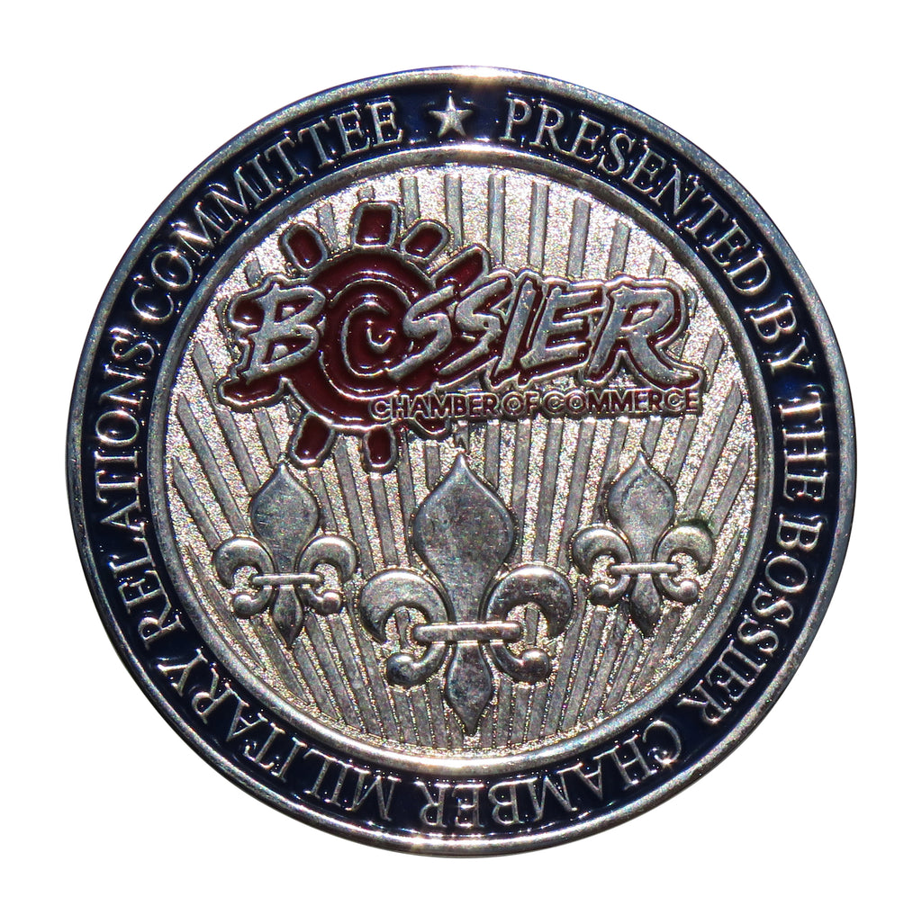 US Navy Army Air Force Bossier Chamber Of Commerce Challenge Coin