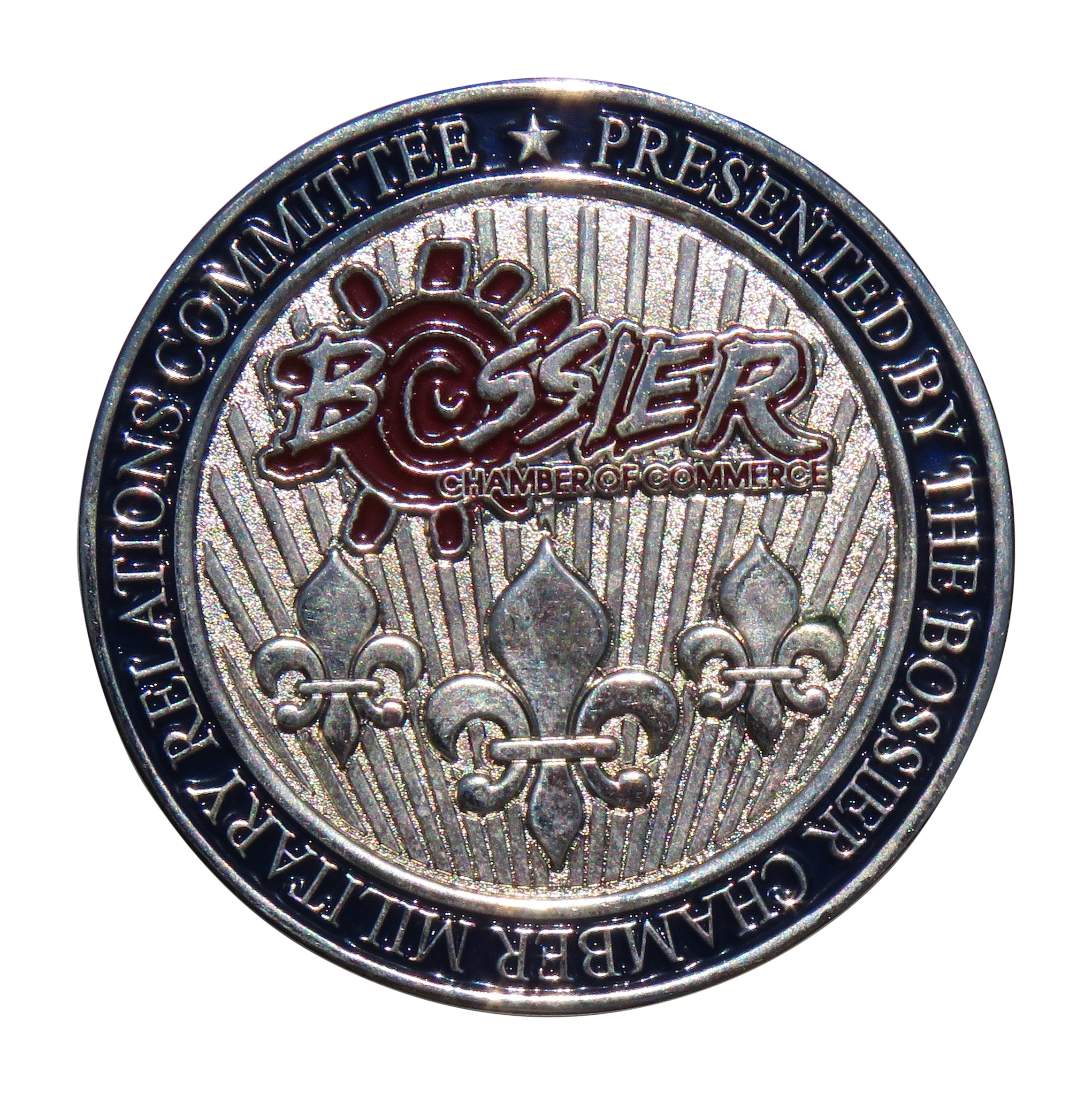 US Navy Army Air Force Bossier Chamber Of Commerce Challenge Coin