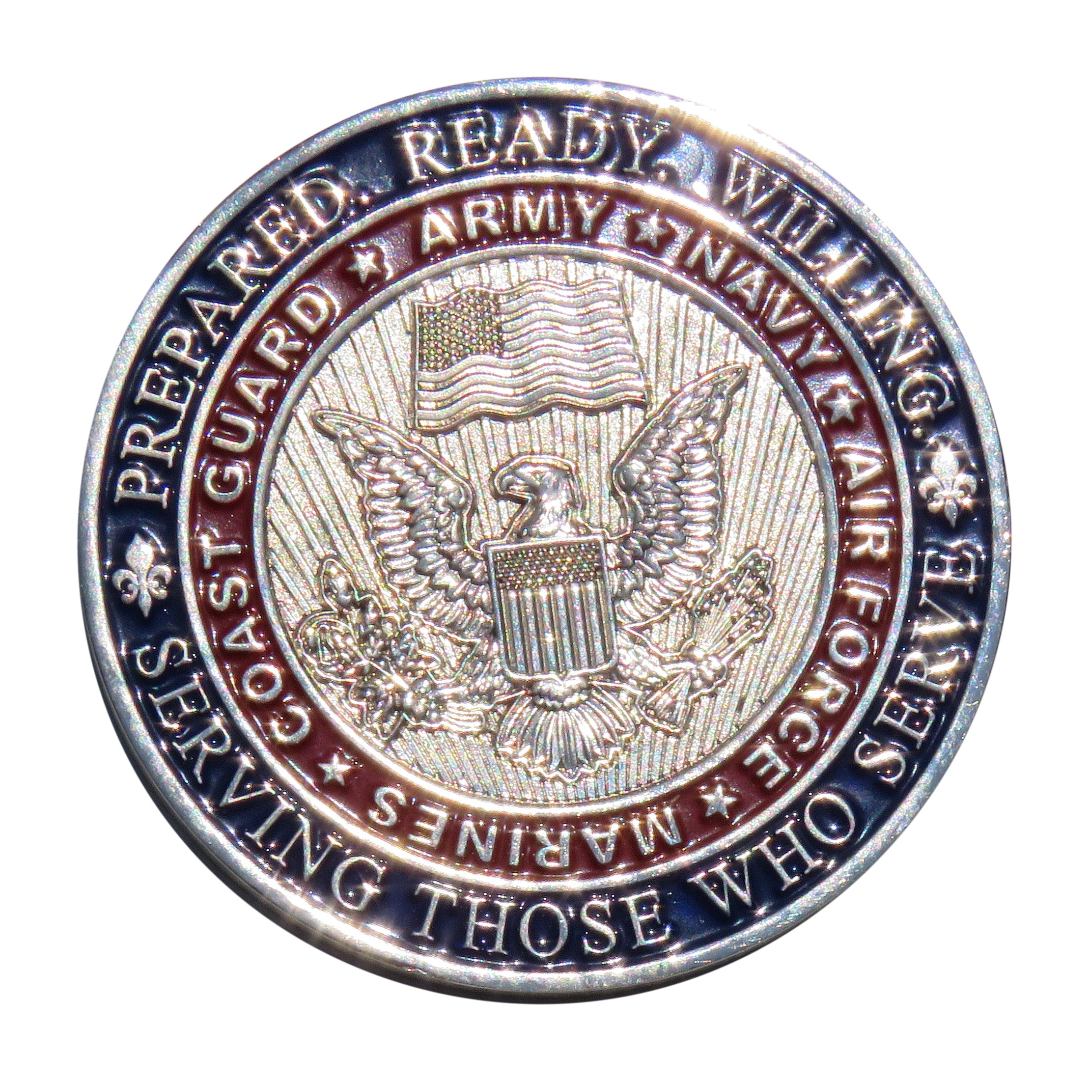 US Navy Army Air Force Bossier Chamber Of Commerce Challenge Coin