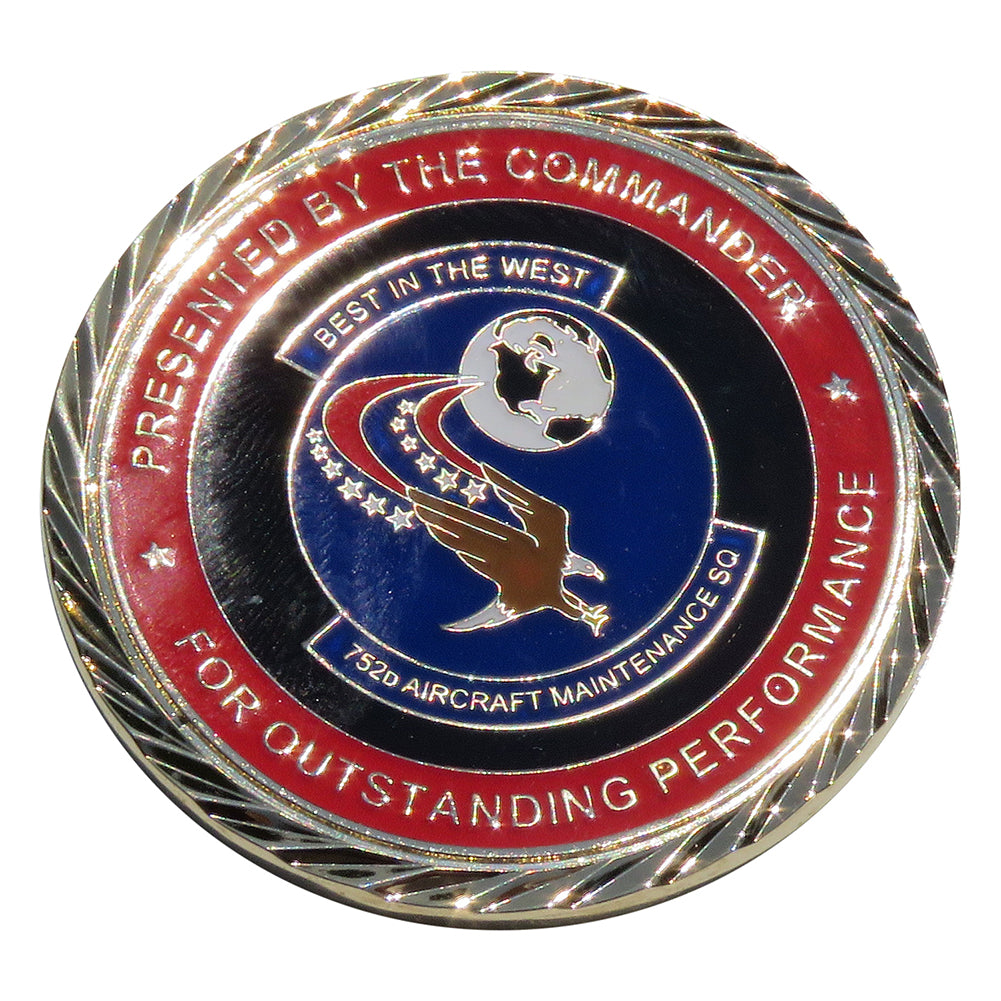 US Air Force 752nd Aircraft Maintenance Squadron Challenge Coin