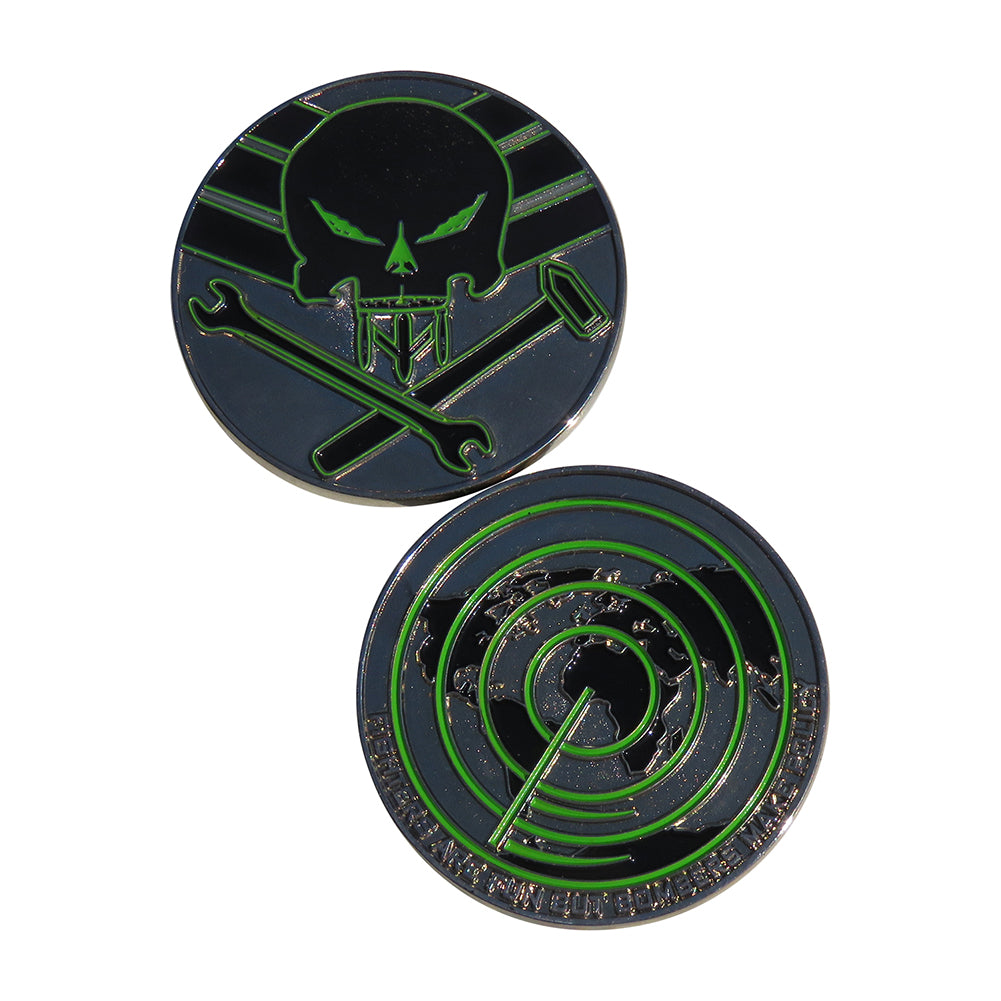 US Air Force skull Challenge Coin