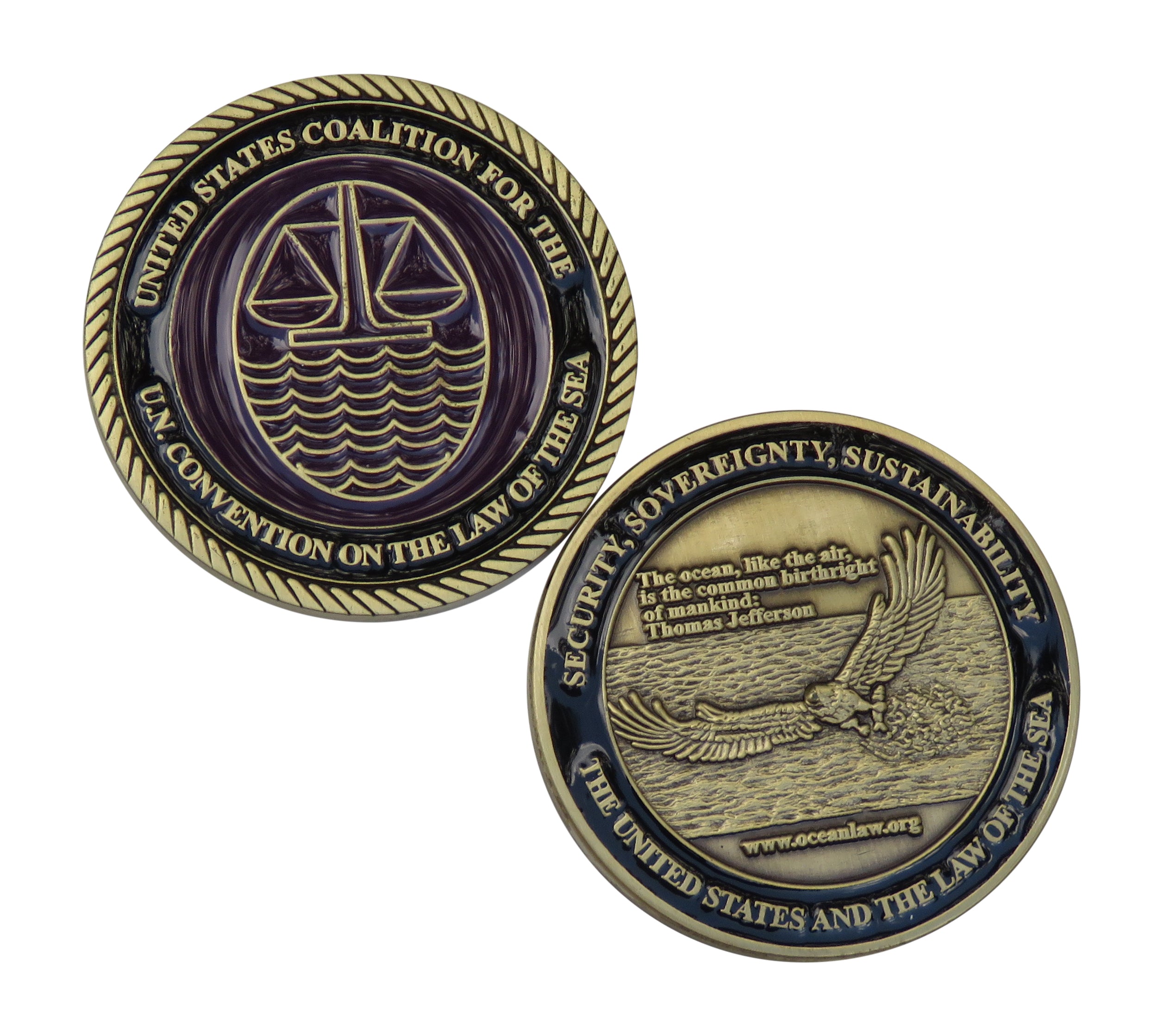 United States U.N.Convention On The Law Of The Sea Challenge Coin
