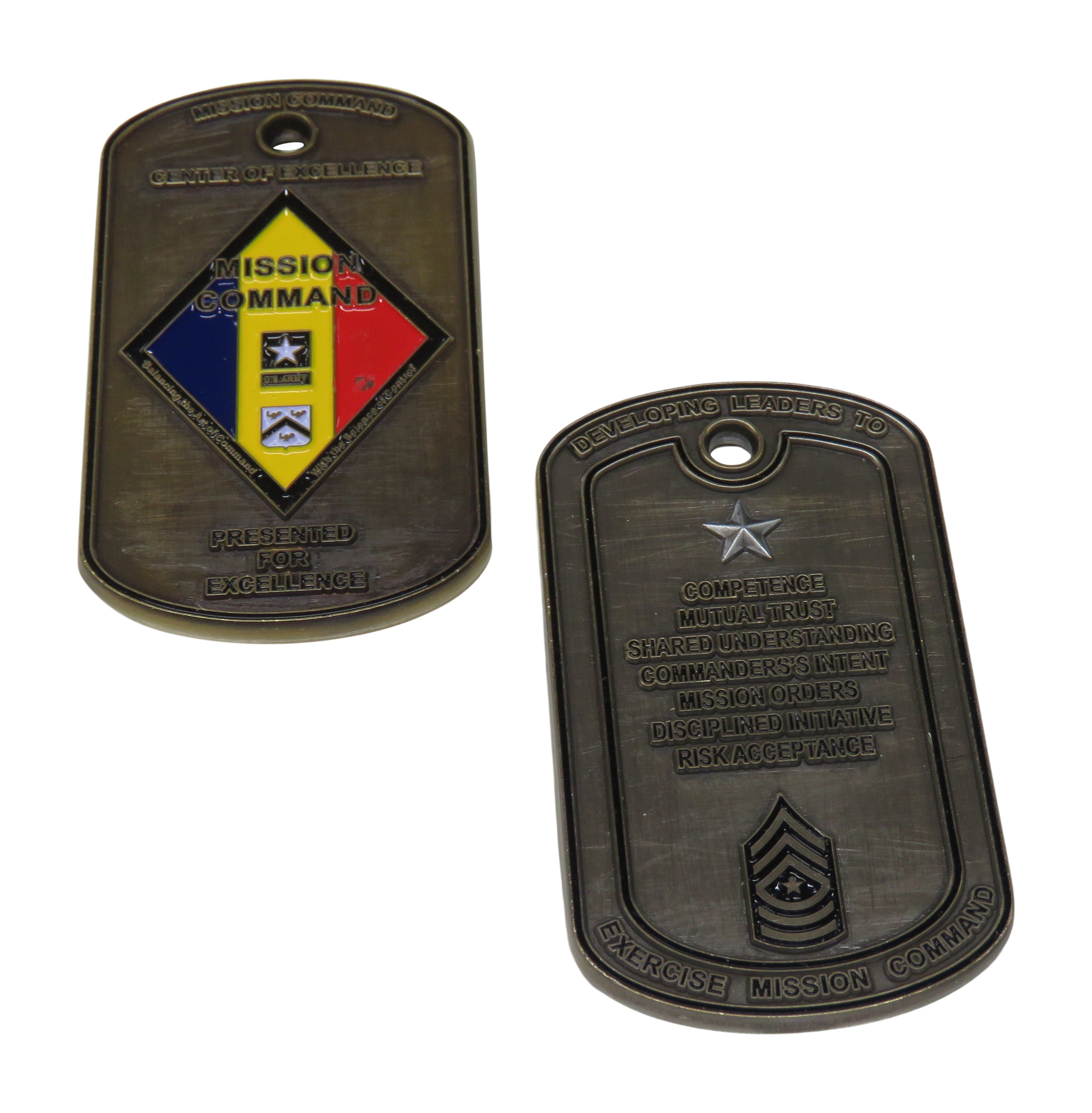 U.S. Army Mission Command Center of Excellence Challenge Coin