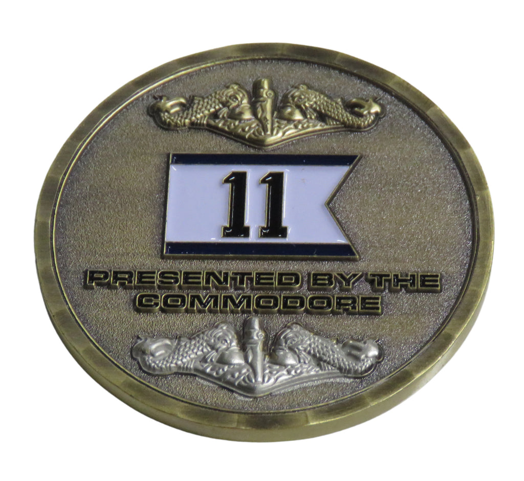 U.S. Navy COMSUBRON 11 Defensor Pacis Challenge Coin