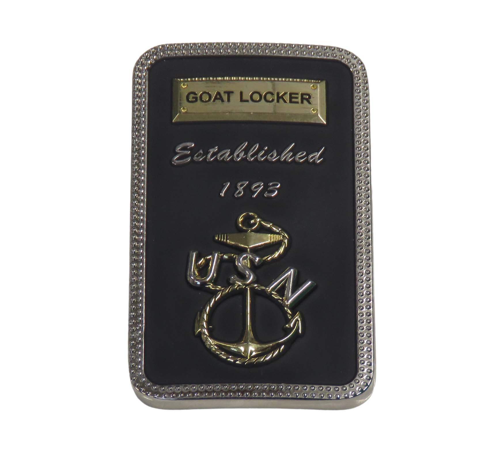 US Navy Goat Locker Established 1893 Challenge Coin