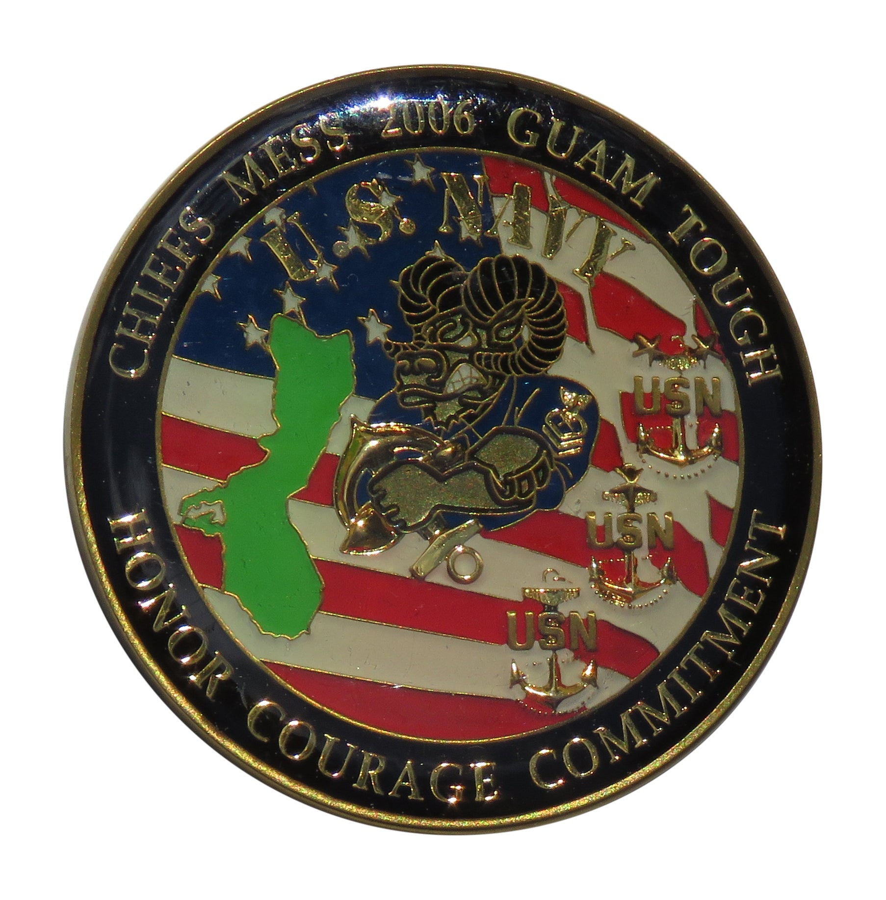 US Navy Khaki Ball 2006 Navy Chief Navy Pride Challenge Coin