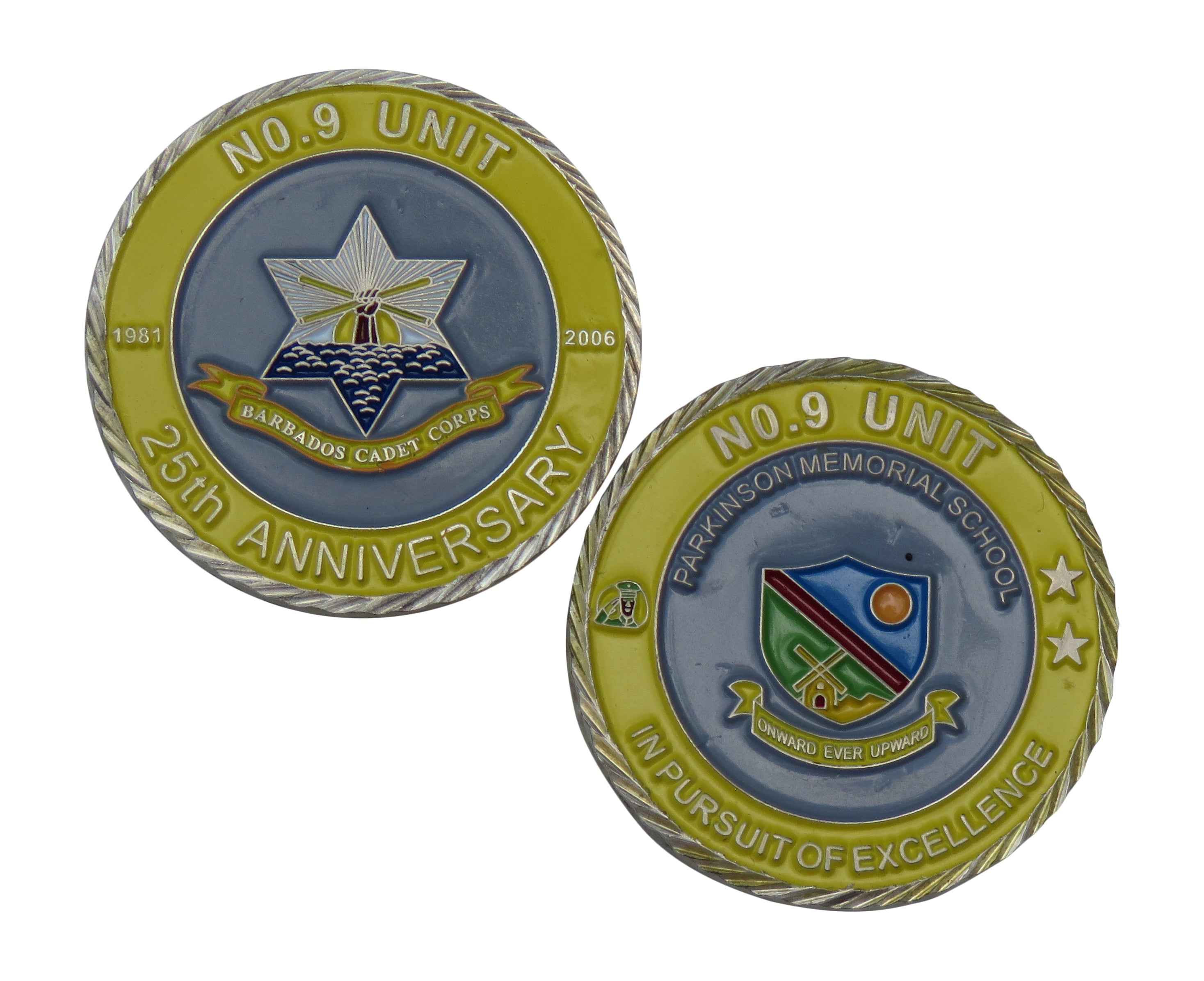 Barbados Cadet Corps No.9 Unit 25th Anniversary Challenge Coin