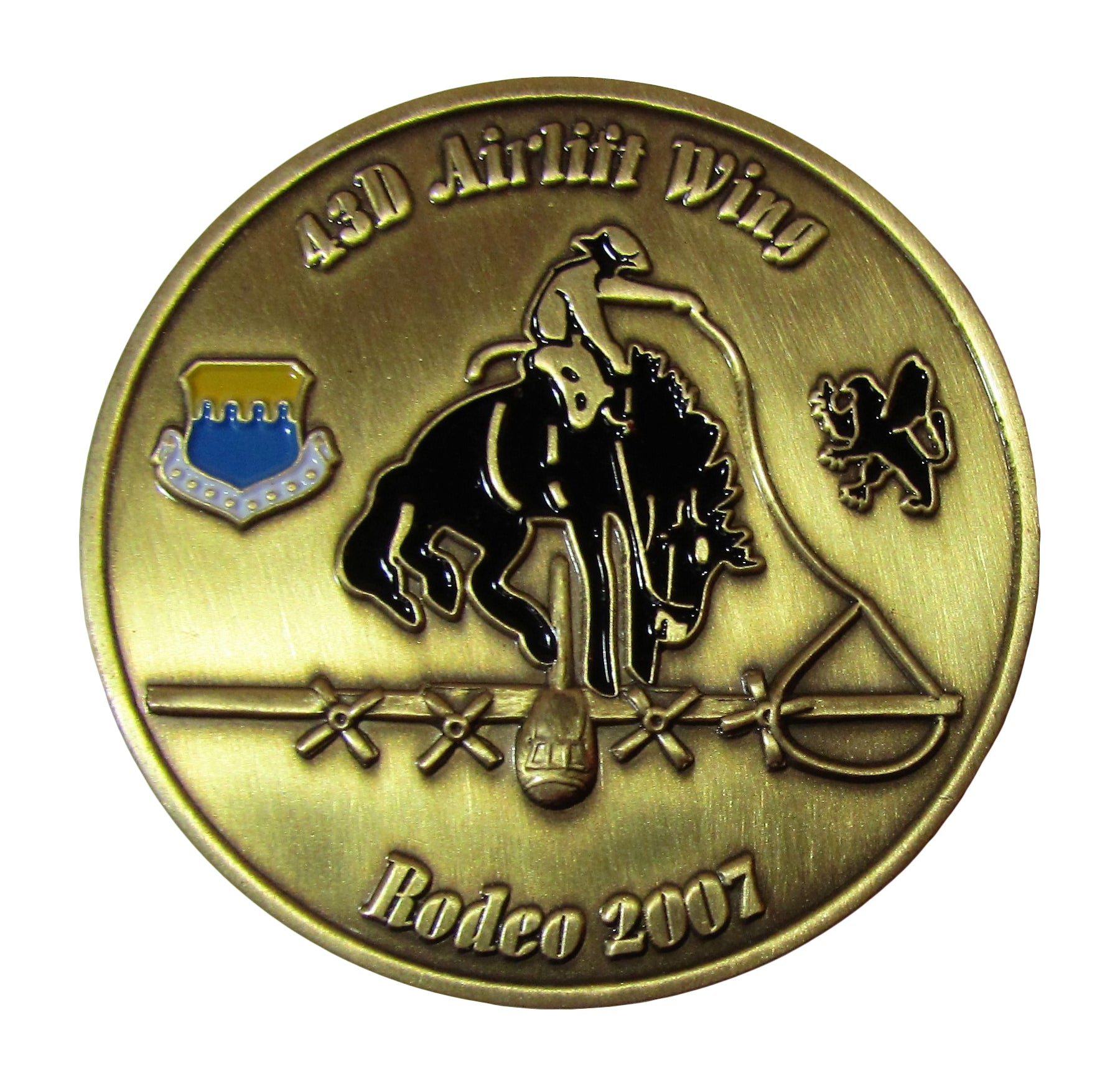 US Air Force 43d AircraftWing Rodeo 2007 The Last Dance Challenge Coin