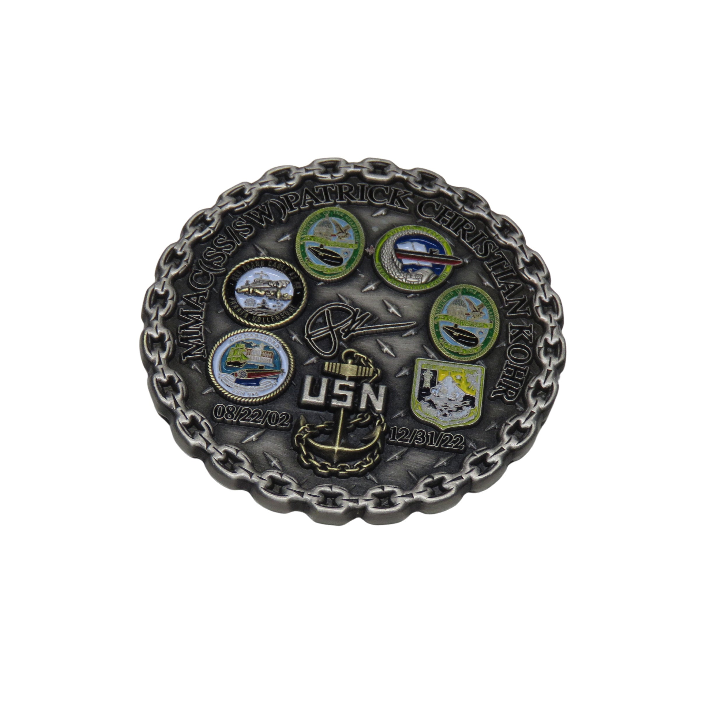 U.S. Navy MMAC SS/SW Patrick Christian Kohr Challenge Coin