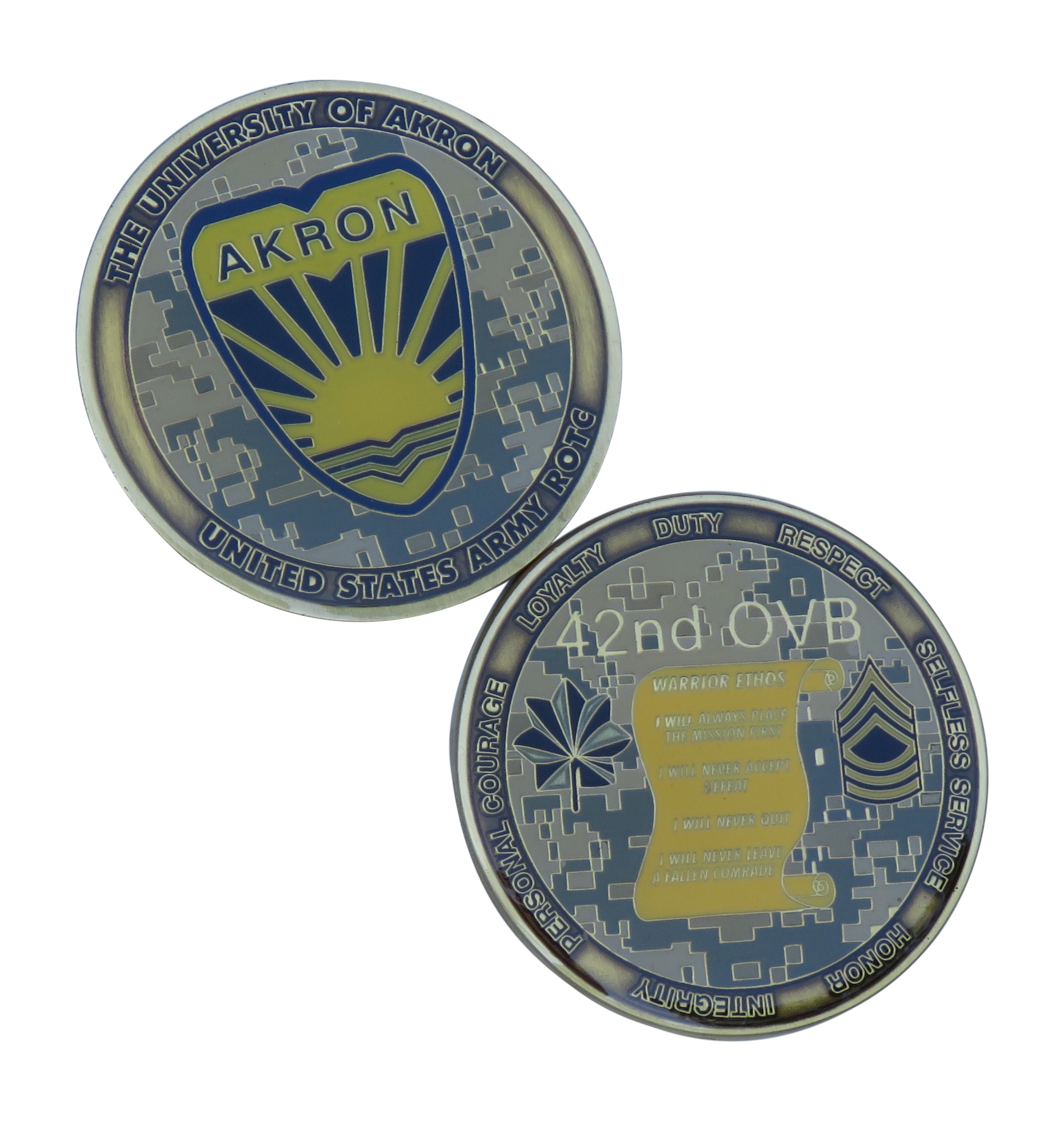 US Army ROTC The University Of Akron Challenge Coin