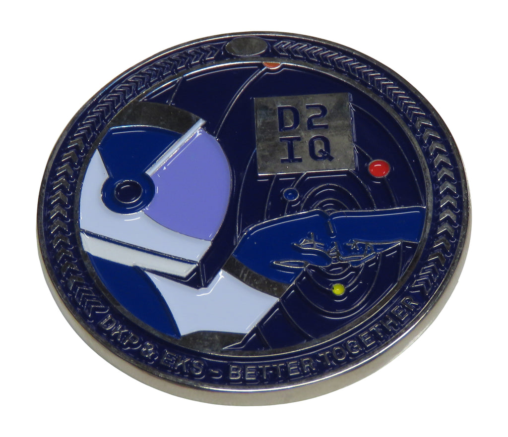 DKP 2.3 and Kaptain 2.1 23 D2 IQ Challenge Coin
