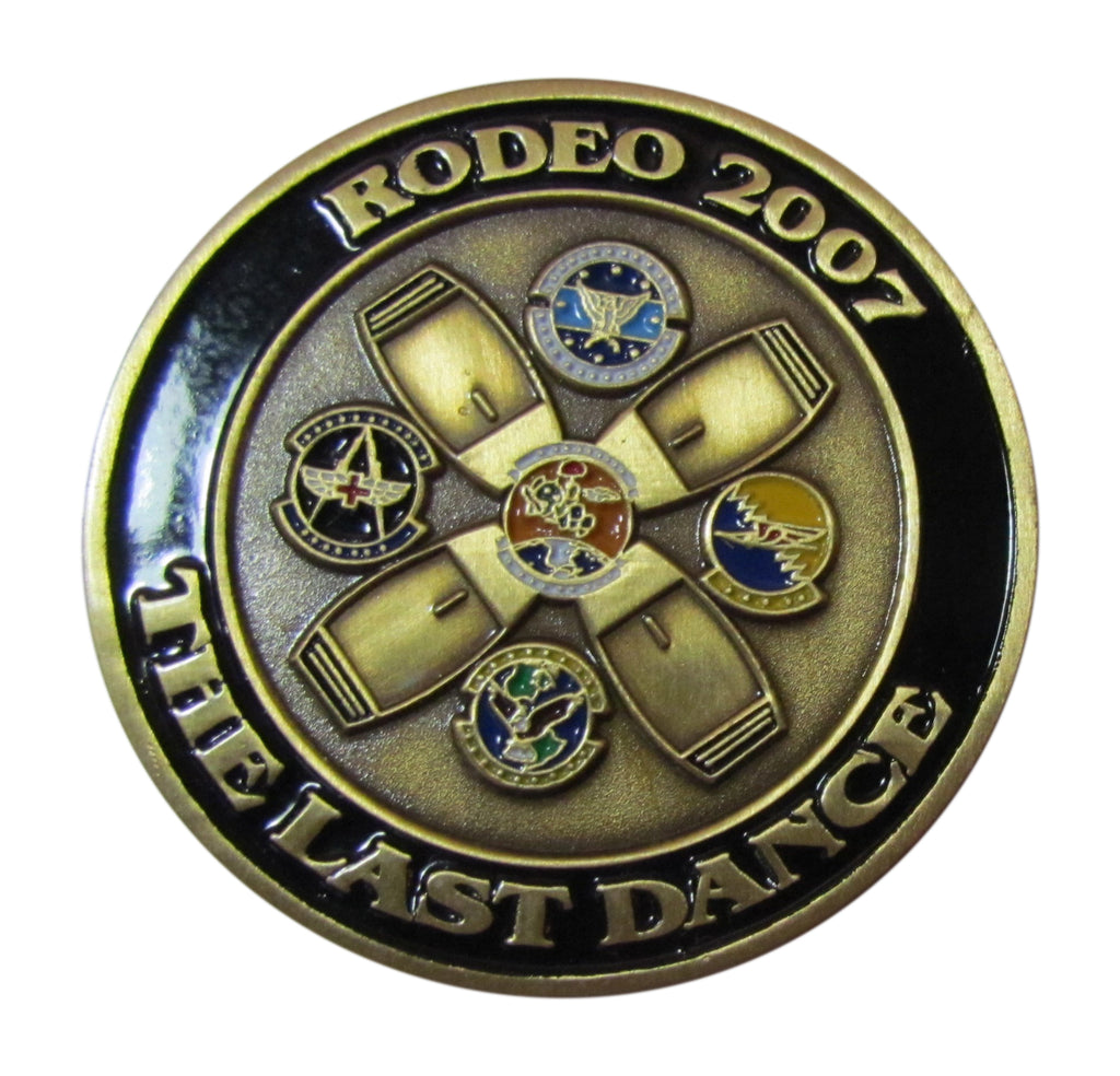 US Air Force 43d AircraftWing Rodeo 2007 The Last Dance Challenge Coin