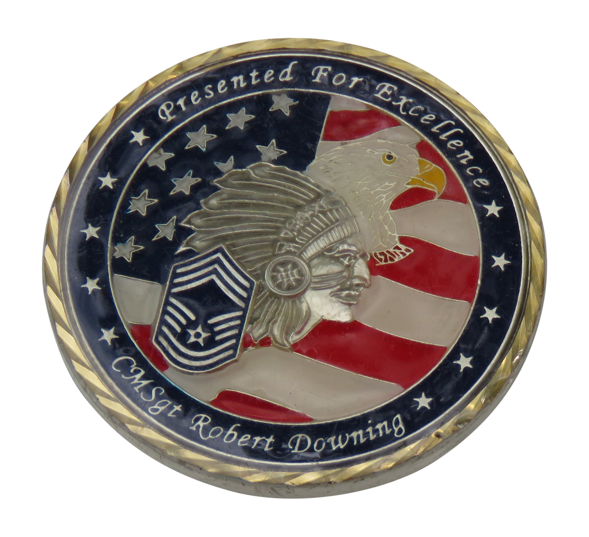 USAF Commander SGT. Robert Downing Challenge Coin