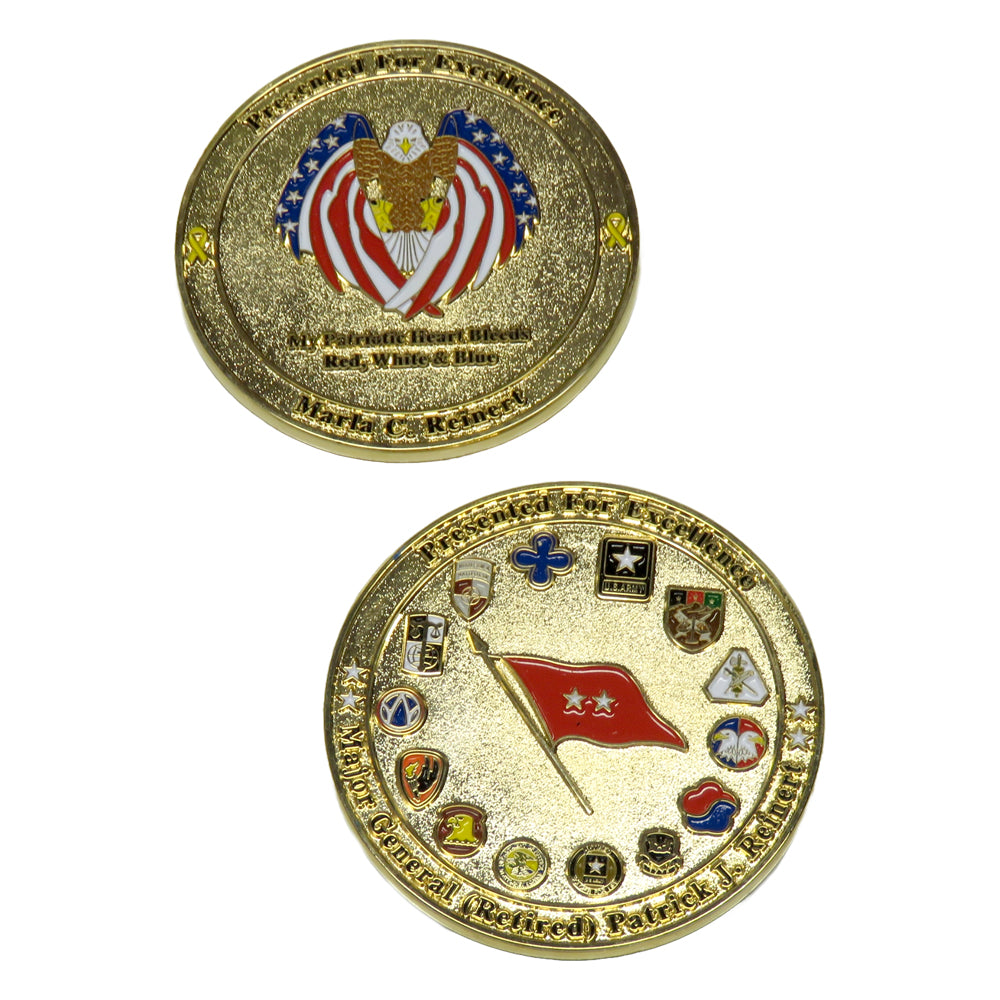 Presented for Excellence Major General Patrick J. Reinert Retired Challenge Coin