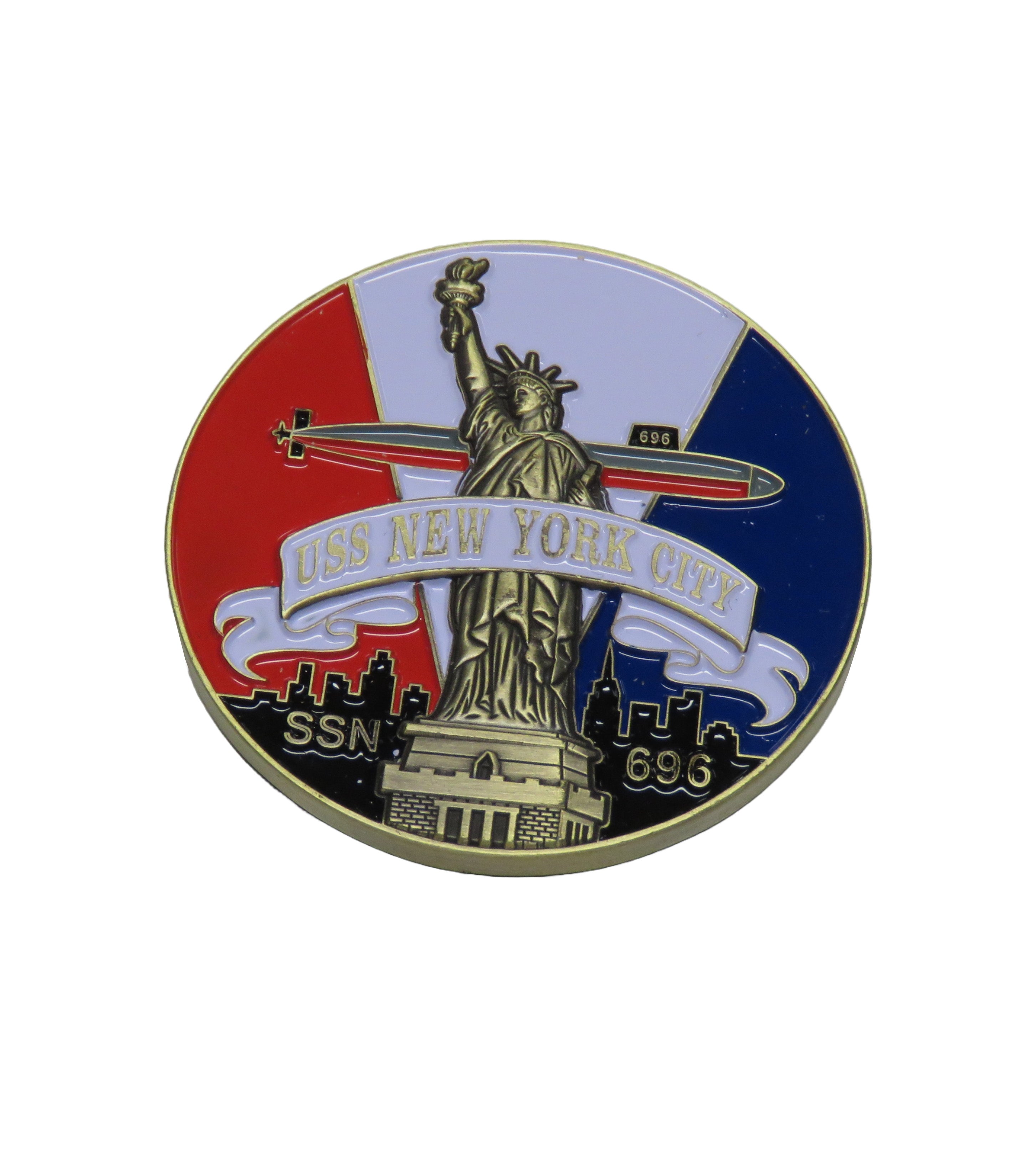 U.S. Navy USS New York SSN 696 Challenge Coin