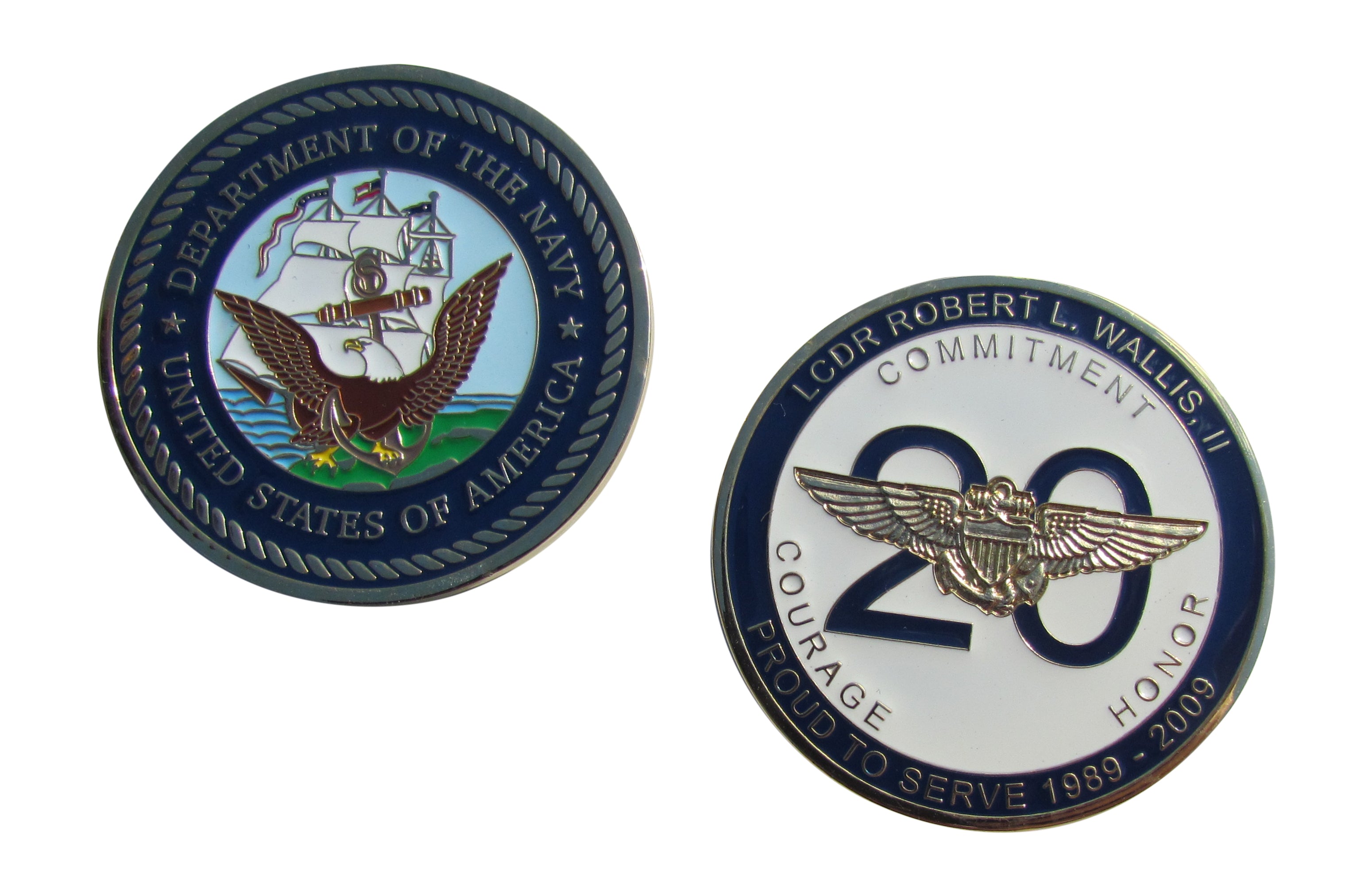 US Navy LCDR Robert L.Wallis II Proud to Serve Challenge Coin
