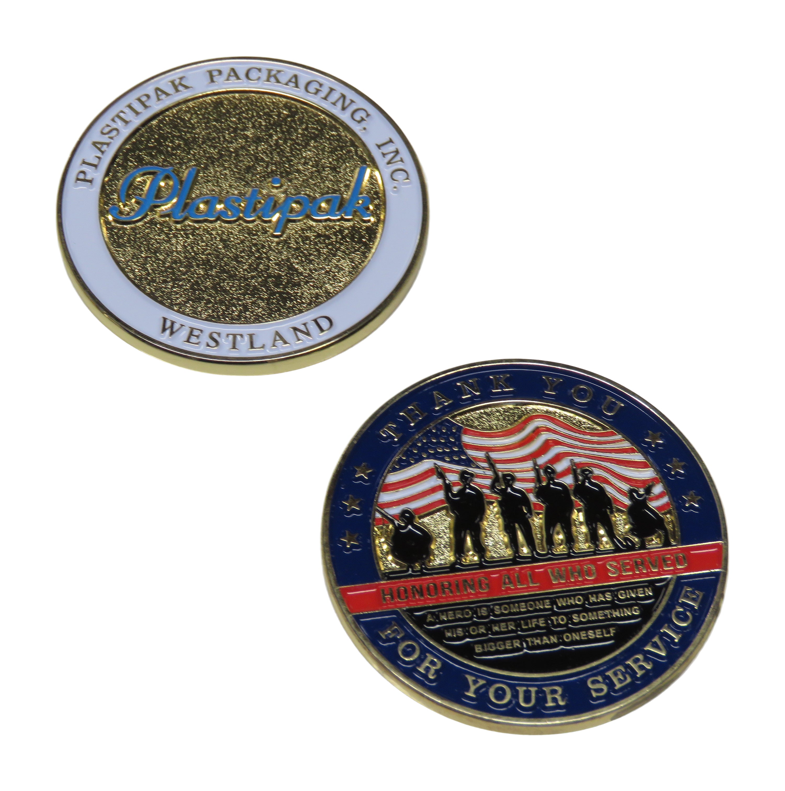Plastipak Packaging Inc Westland "Thank You for Your Service" Challenge Coin