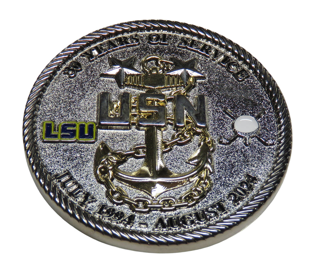 HMCM (SW/AW/FMF) Kenny Mathiesen 30 Years of Service Challenge Coin
