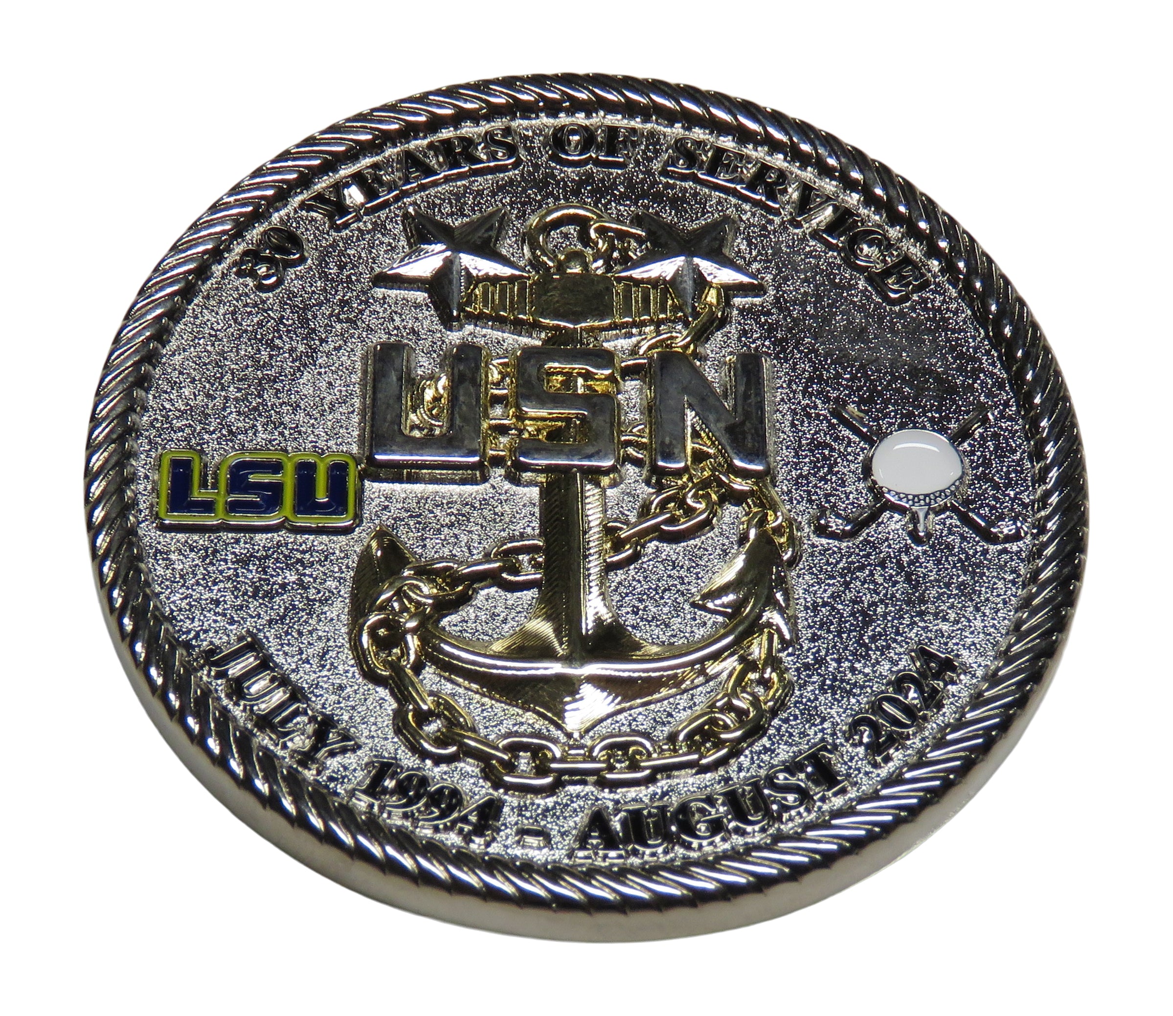 HMCM (SW/AW/FMF) Kenny Mathiesen 30 Years of Service Challenge Coin