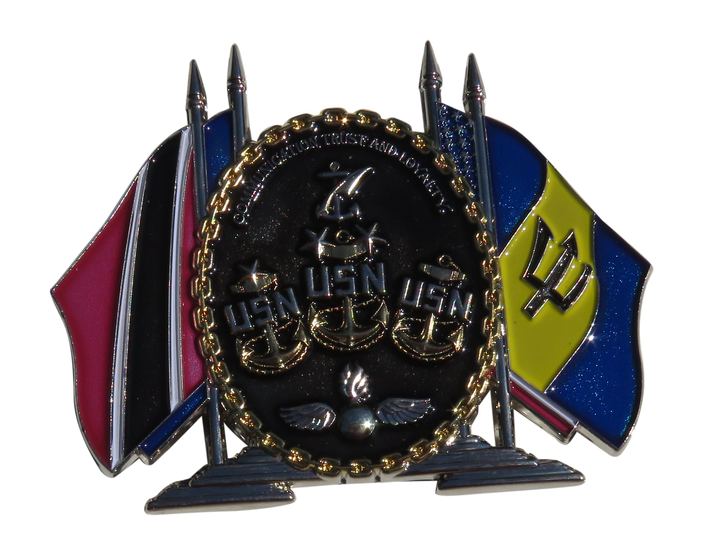 USN Communication Trust And Loyalty Challenge Coin